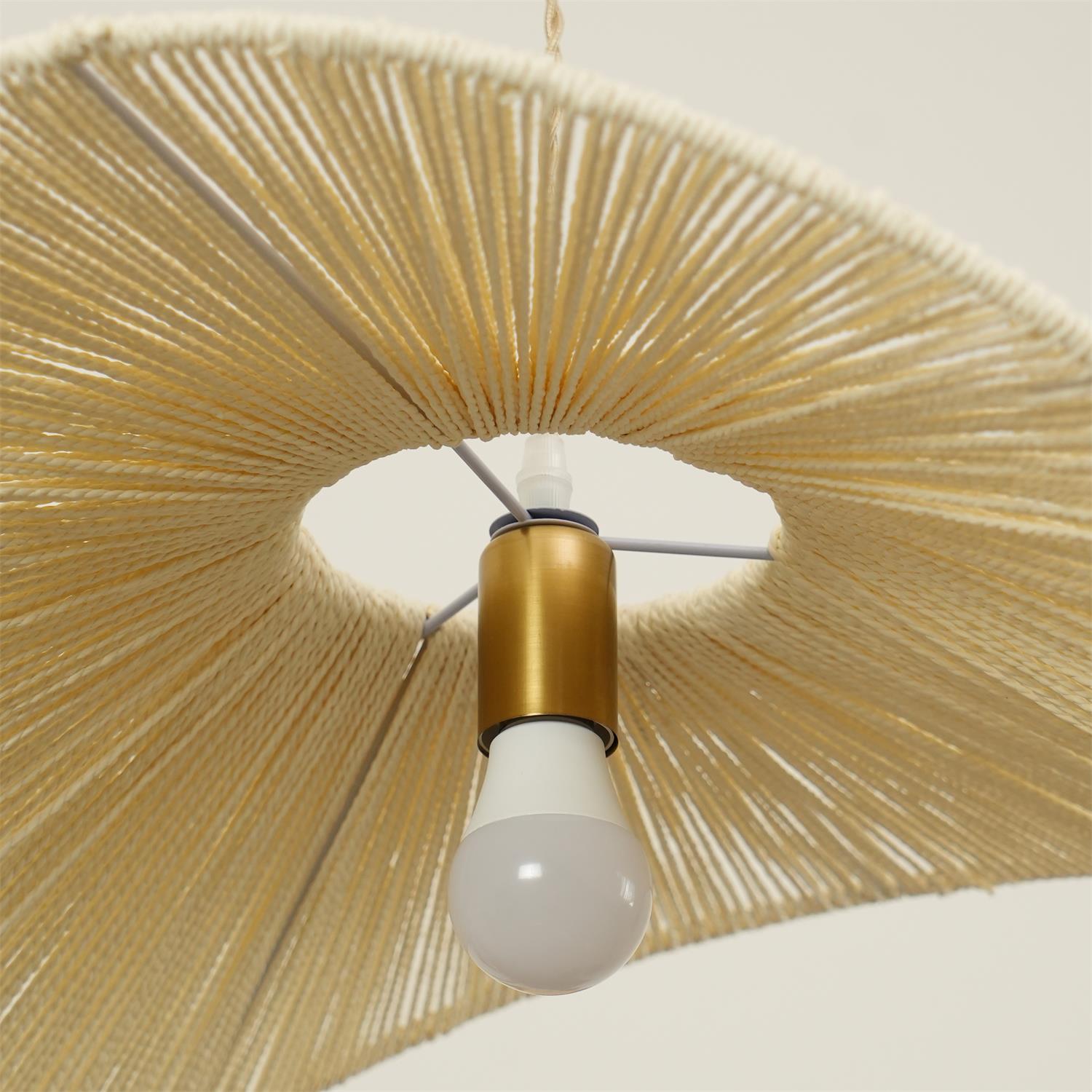 Solara Handwoven Natural Rattan Pendant Light