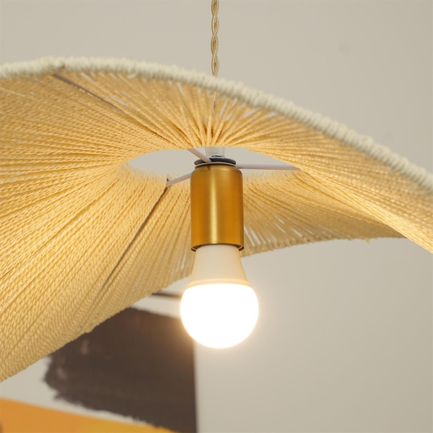 Solara Handwoven Natural Rattan Pendant Light