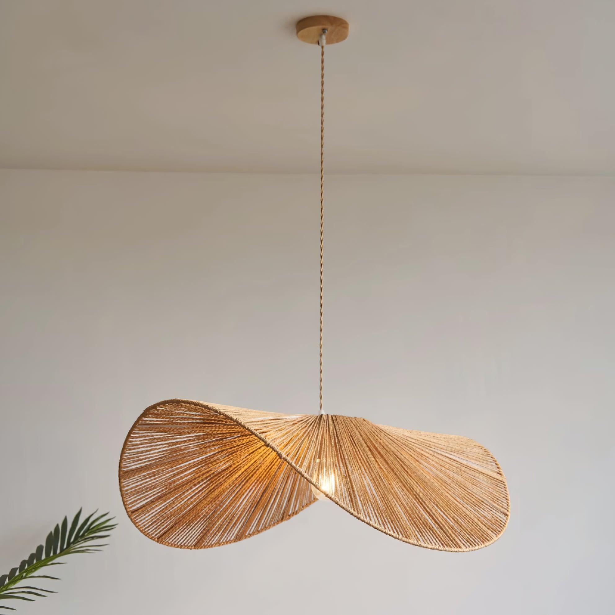 Solara Handwoven Natural Rattan Pendant Light