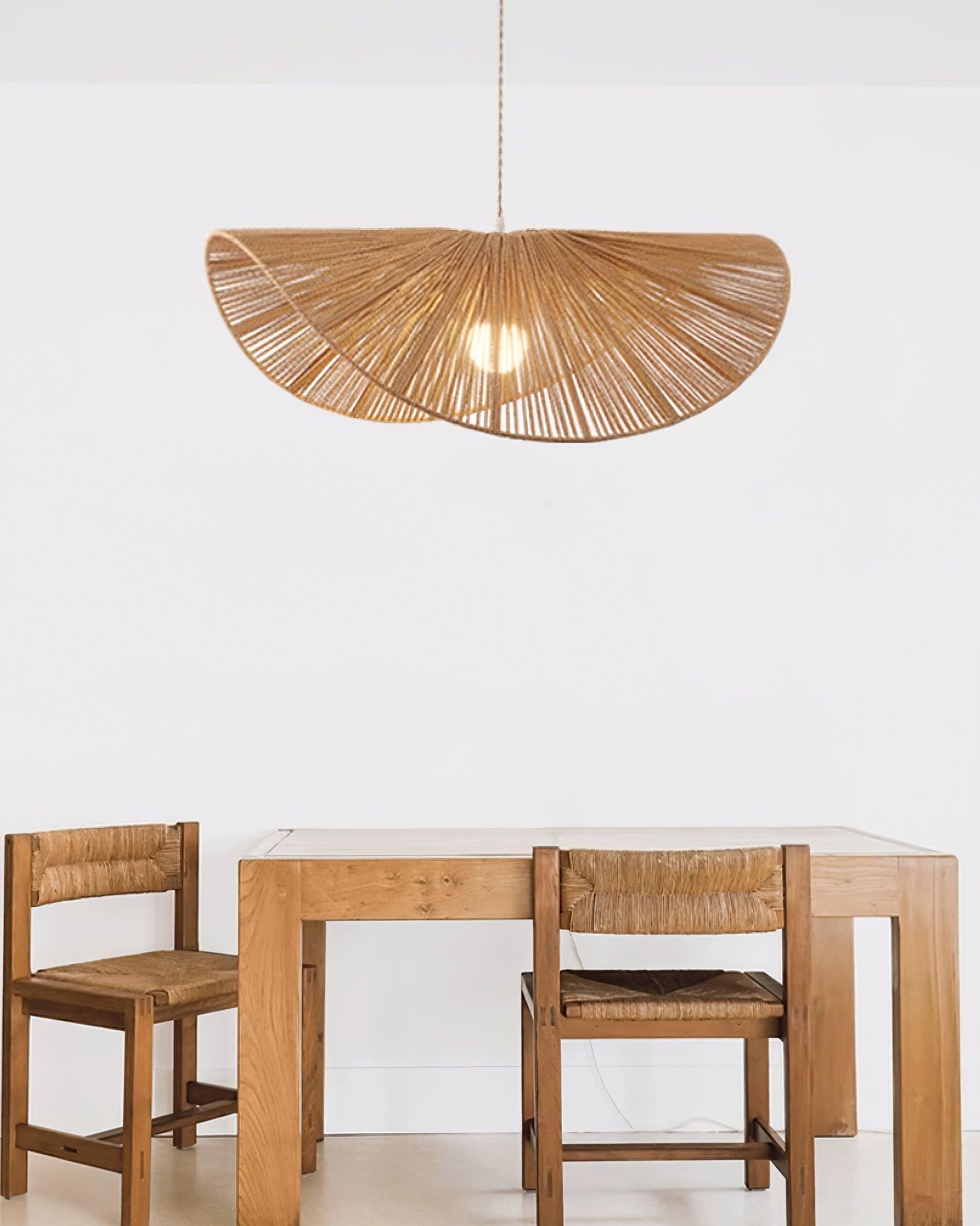 Solara Handwoven Natural Rattan Pendant Light