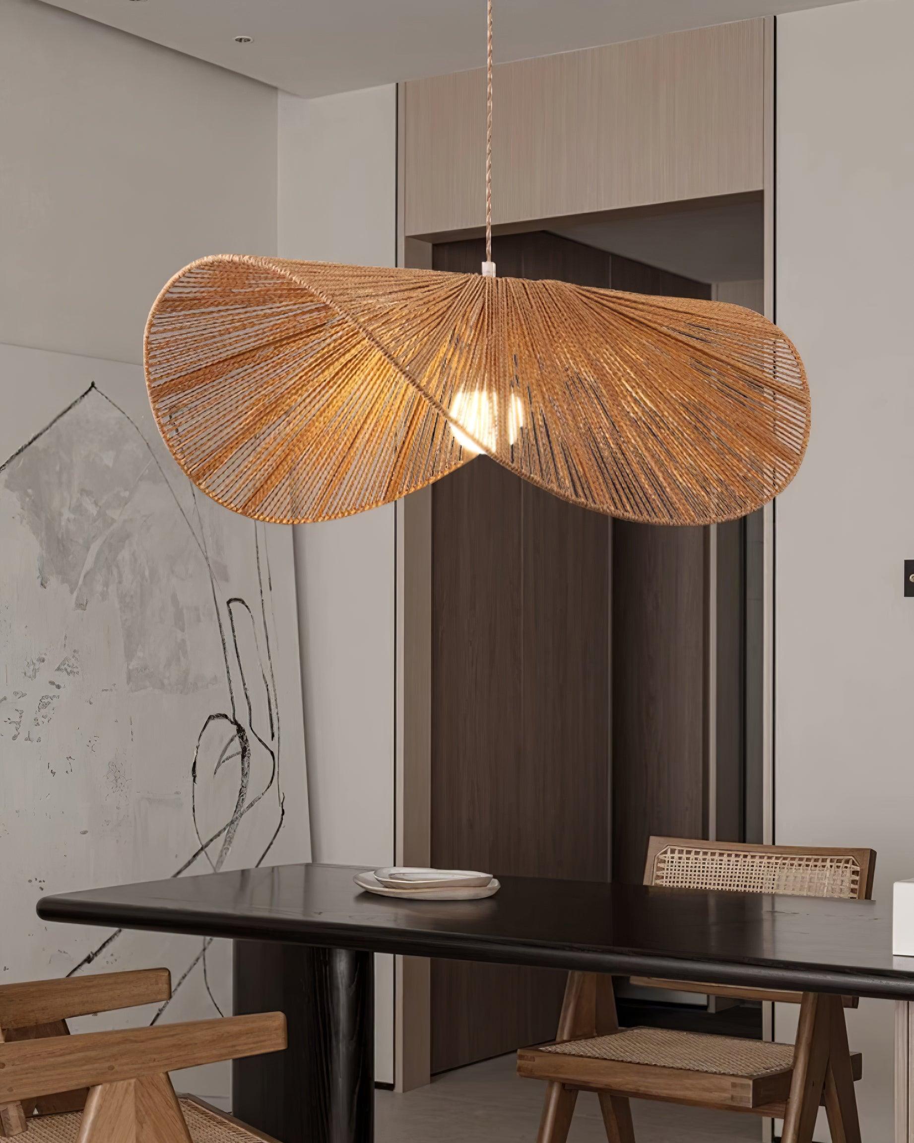Solara Handwoven Natural Rattan Pendant Light