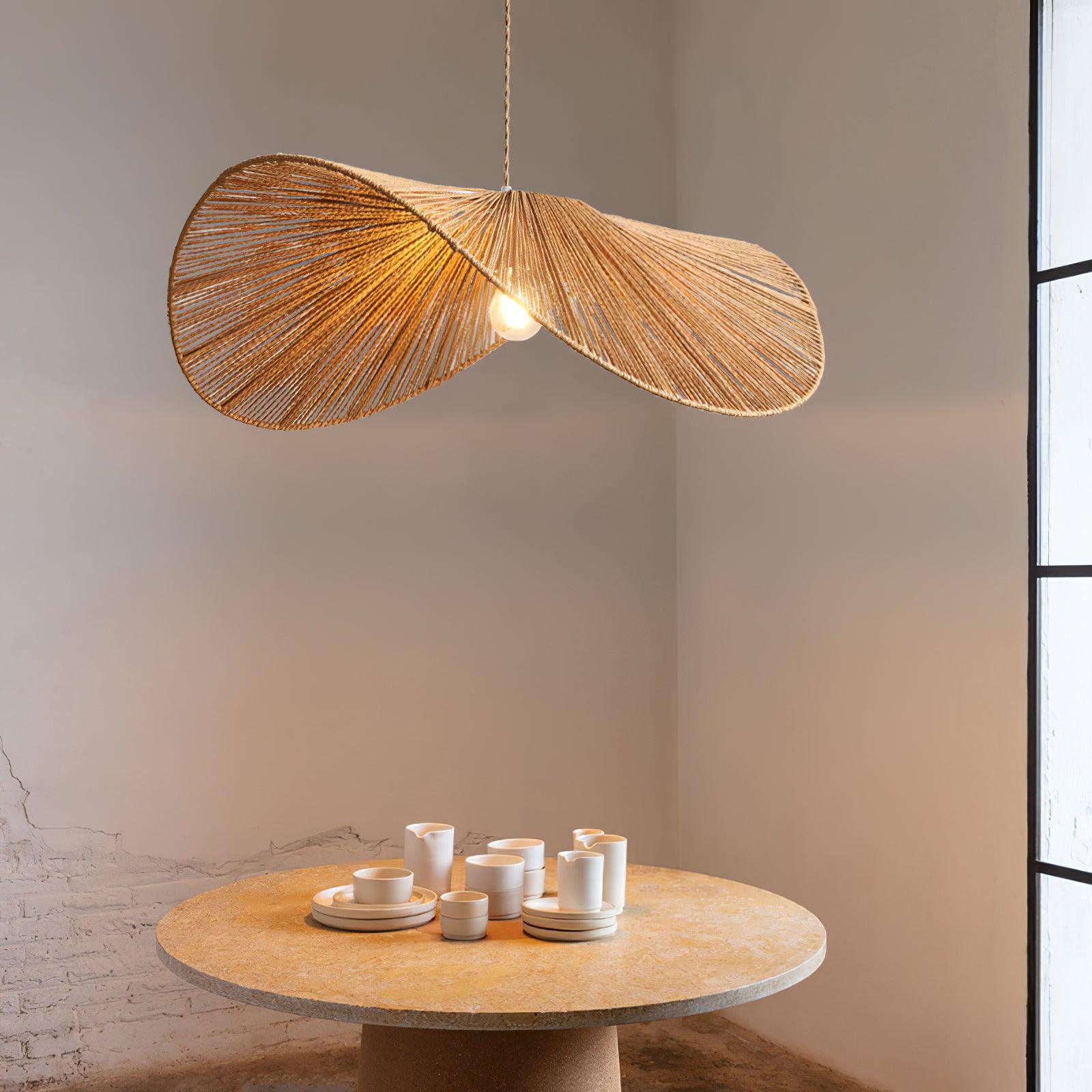 Solara Handwoven Natural Rattan Pendant Light