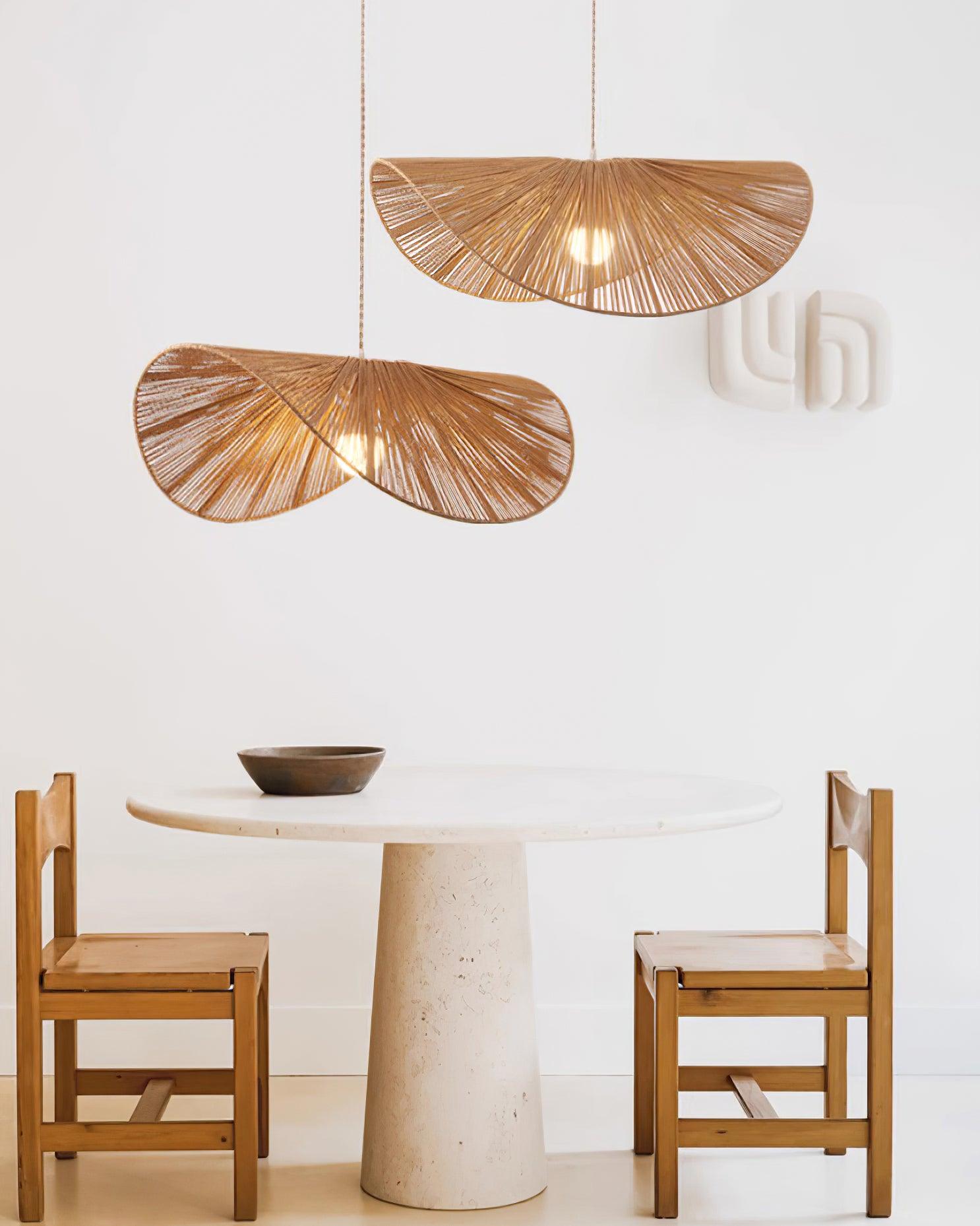 Solara Handwoven Natural Rattan Pendant Light