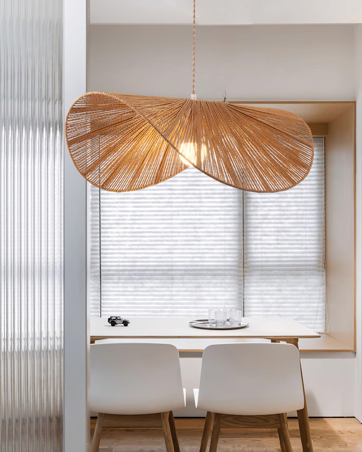 Solara Handwoven Natural Rattan Pendant Light