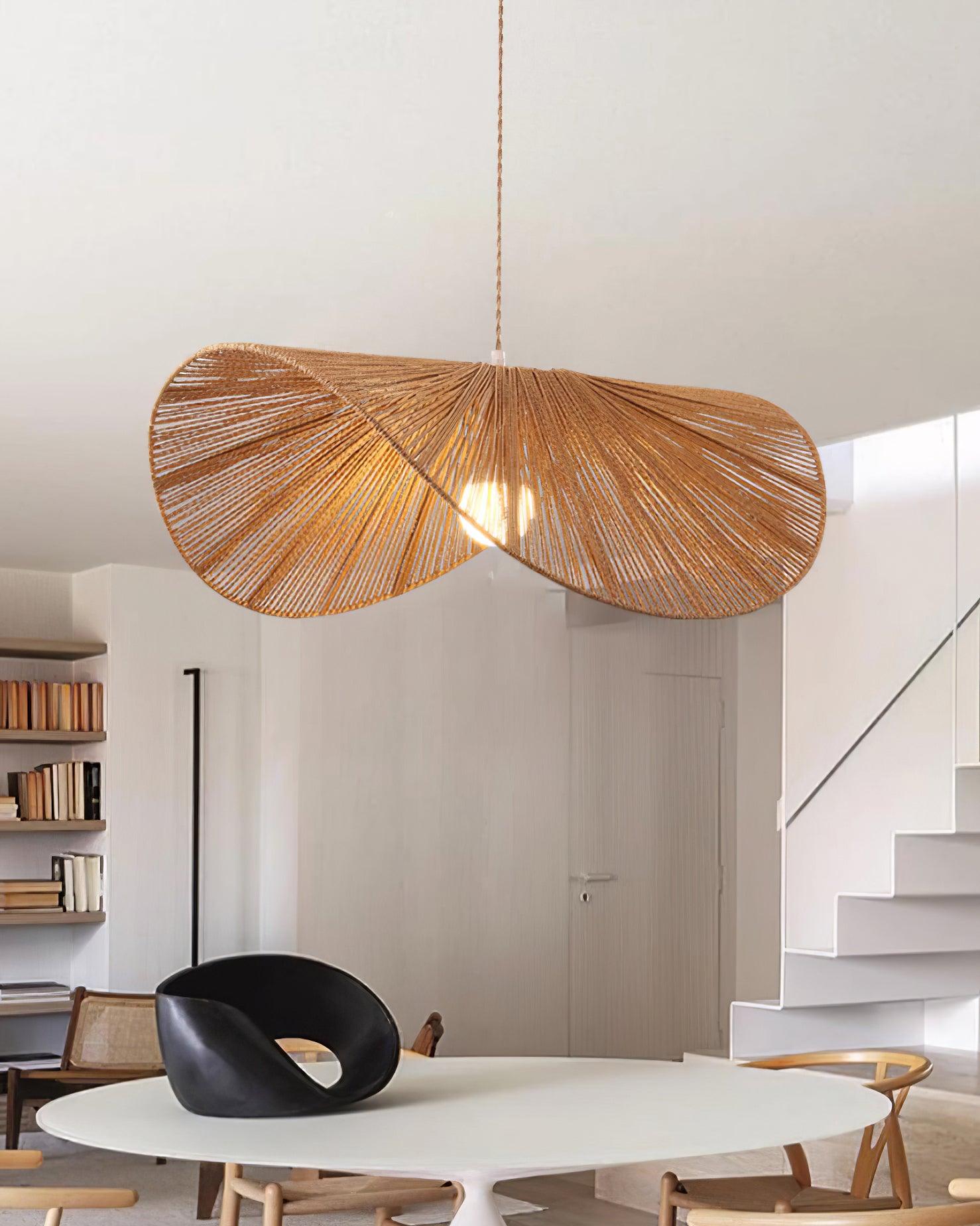 Solara Handwoven Natural Rattan Pendant Light