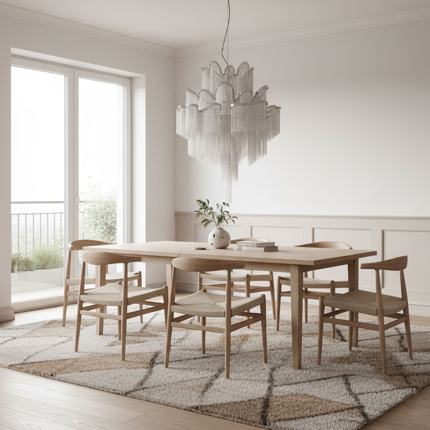 Stream Chain Chandelier-Neutral Decor