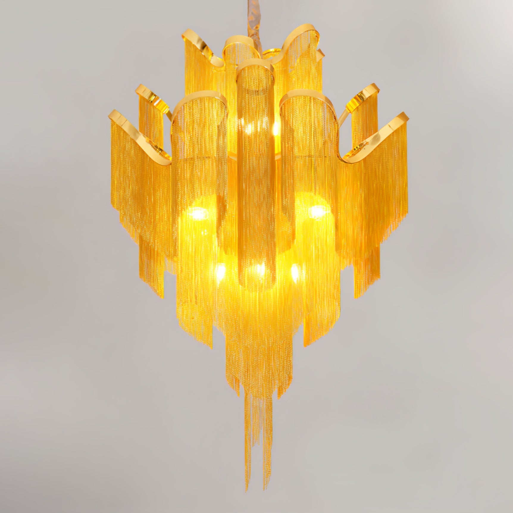 Lustra Pendant Lamp Stream Chain Nickel-Neutral Decor