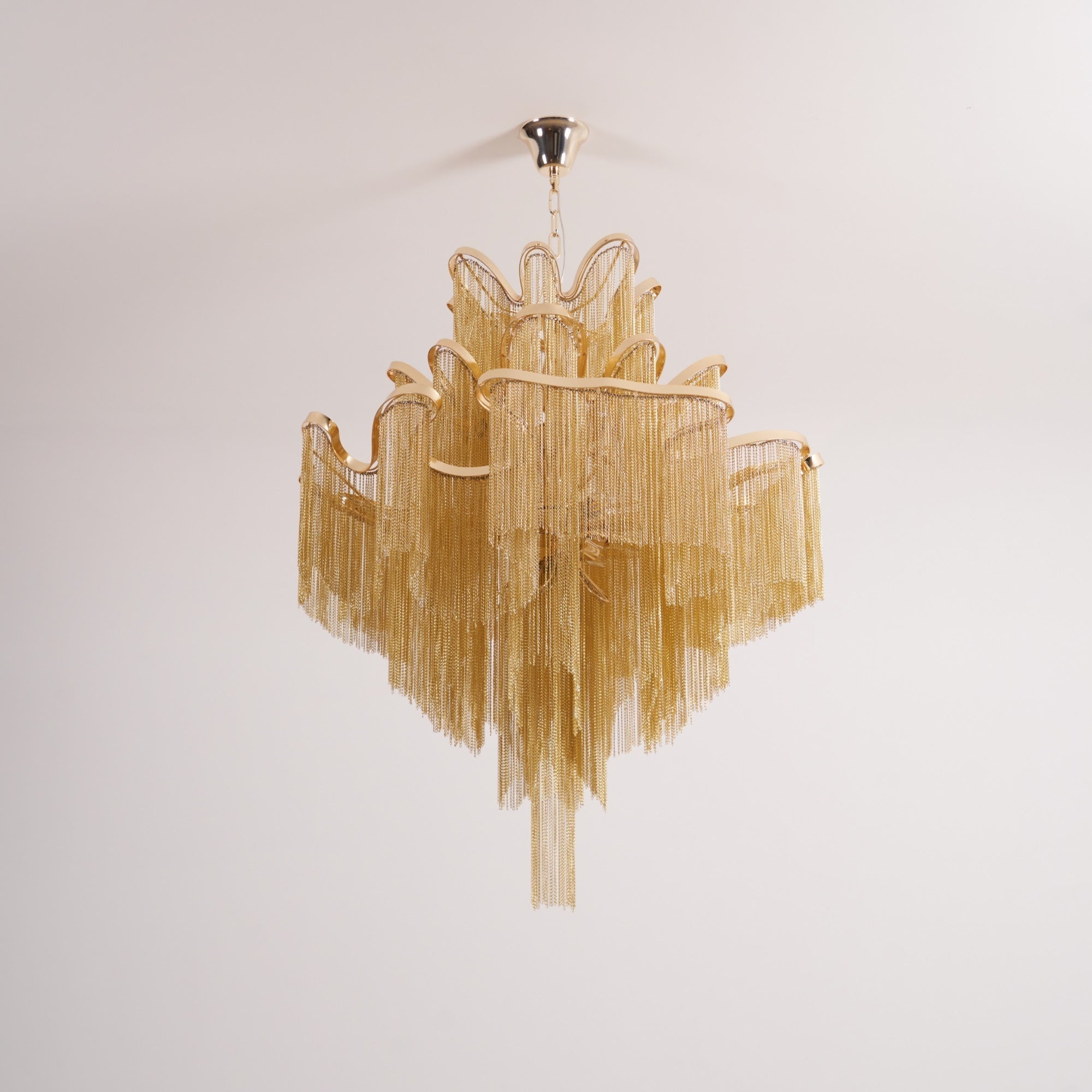 Lustra Pendant Lamp Stream Chain Nickel-Neutral Decor