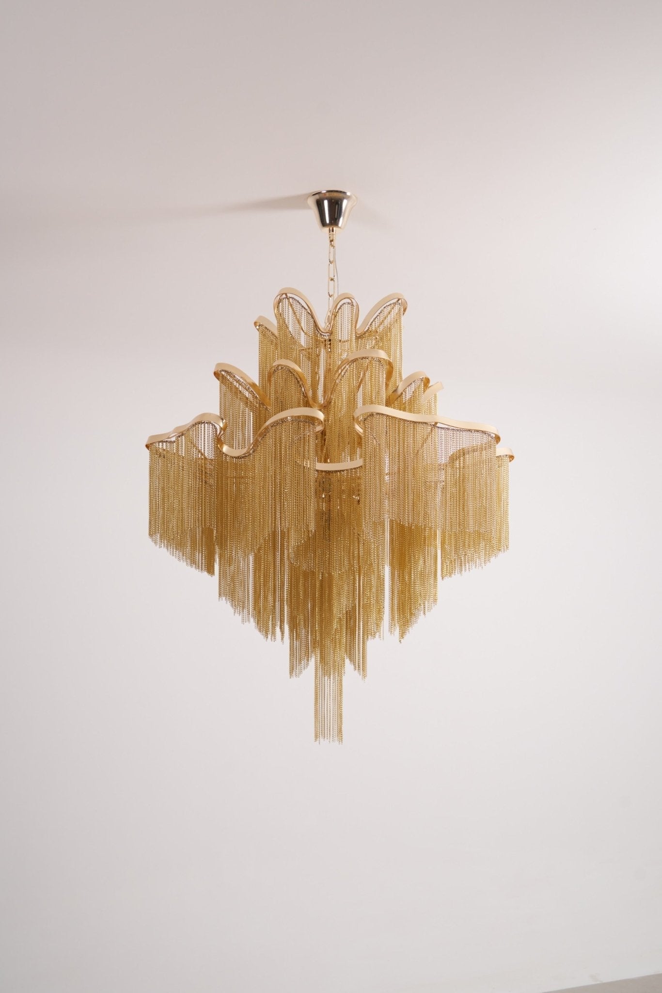 Lustra Pendant Lamp Stream Chain Nickel-Neutral Decor