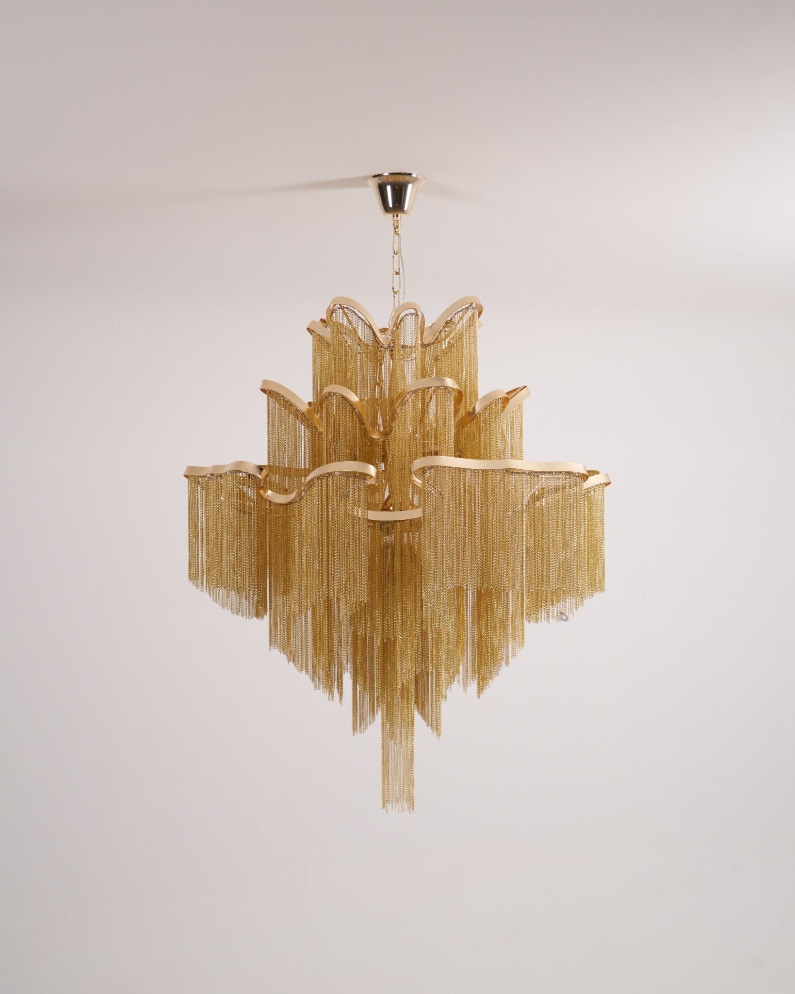 Lustra Pendant Lamp Stream Chain Nickel-Neutral Decor