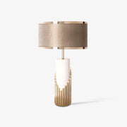 Teldes Marble Fabric Table Lamp-Neutral Decor