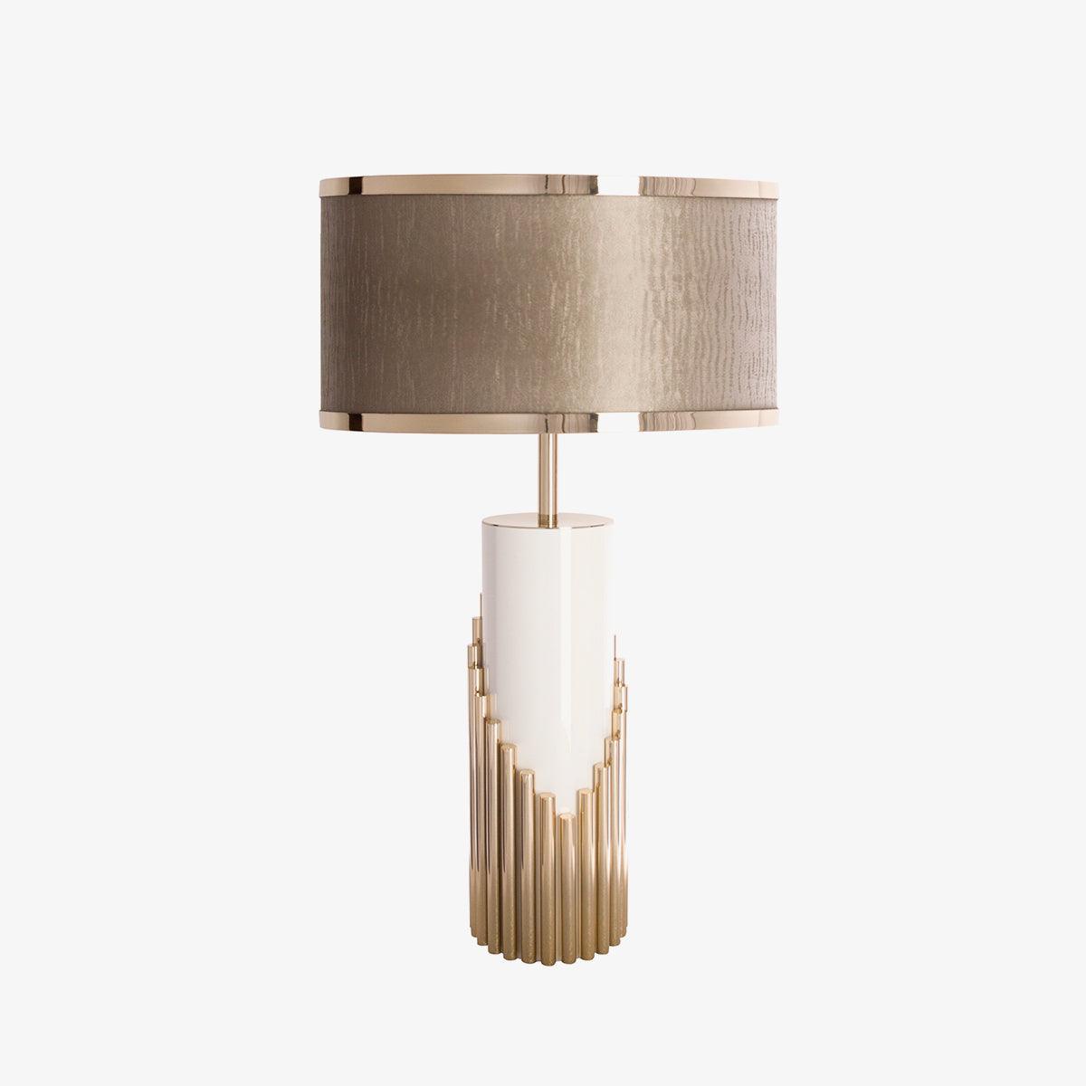 Teldes Marble Fabric Table Lamp-Neutral Decor