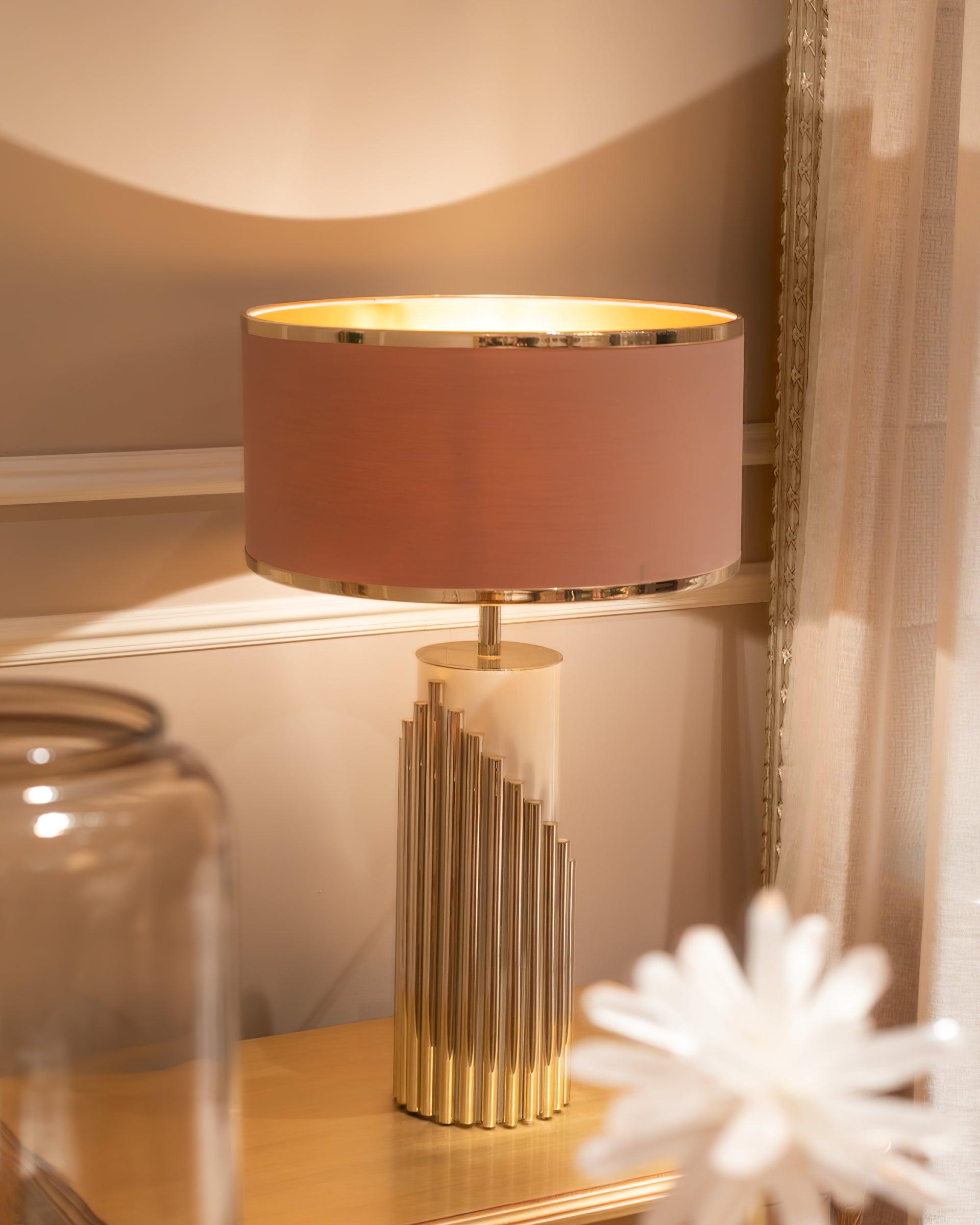 Teldes Marble Fabric Table Lamp-Neutral Decor