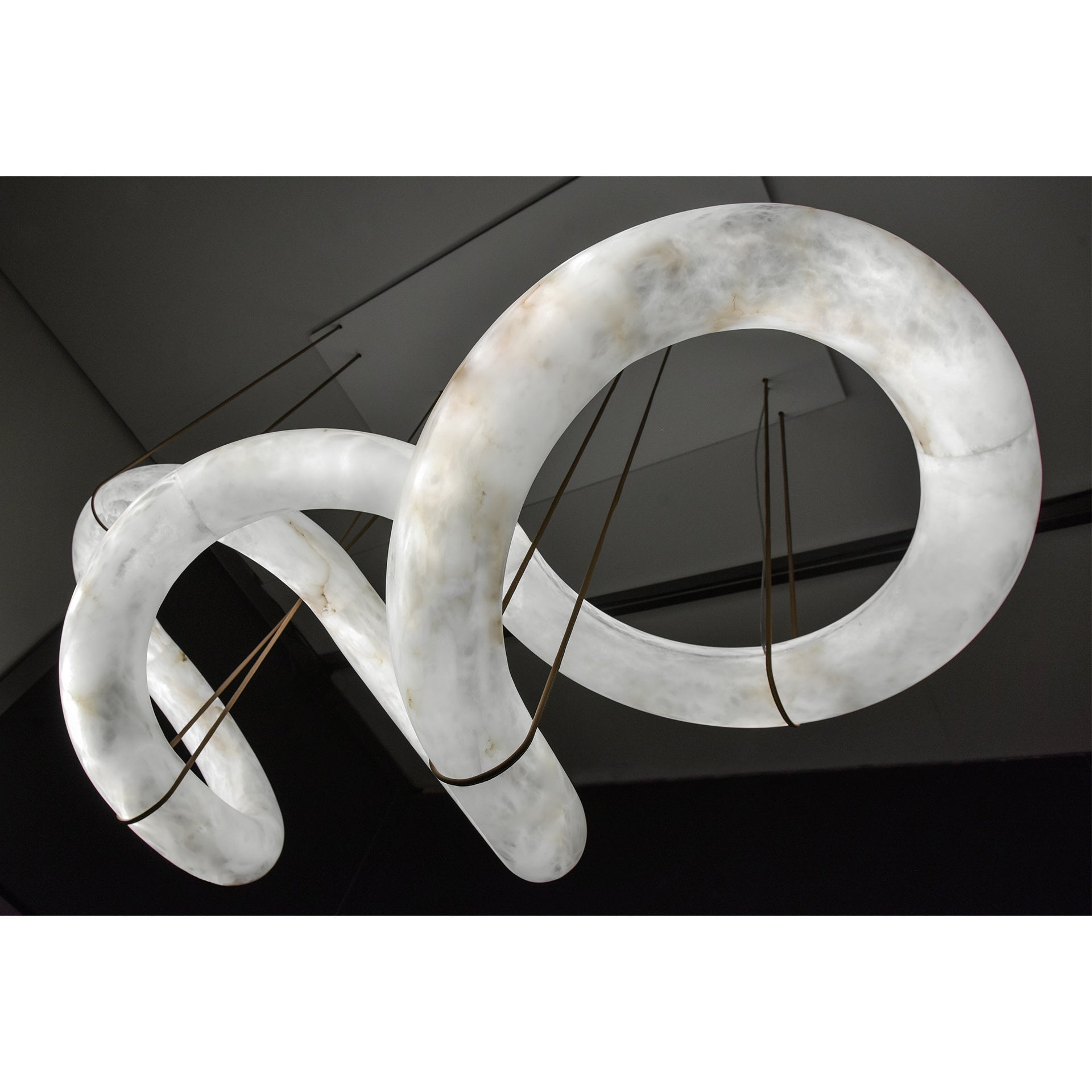Mithos Curved Alabaster Pendant Light-Neutral Decor