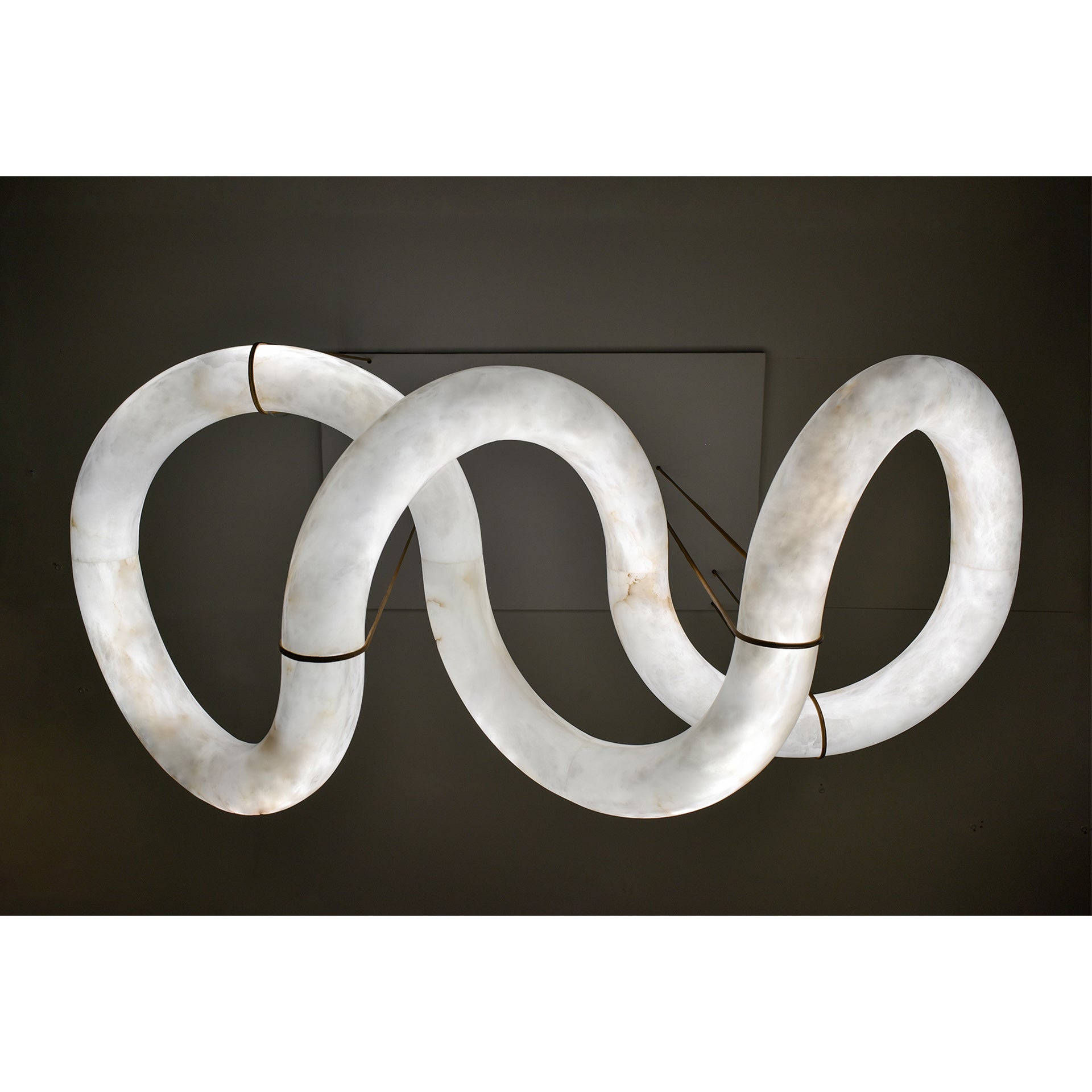 Mithos Curved Alabaster Pendant Light-Neutral Decor