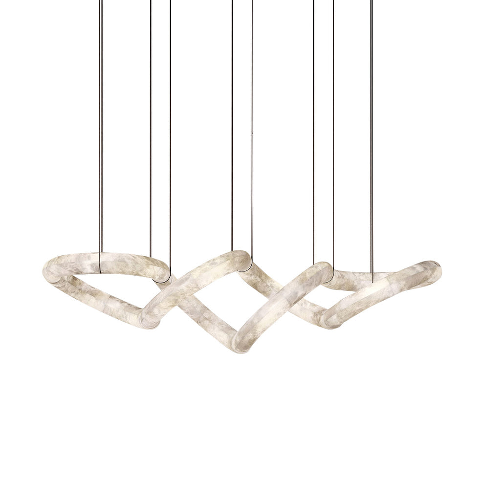 Mithos Curved Alabaster Pendant Light-Neutral Decor