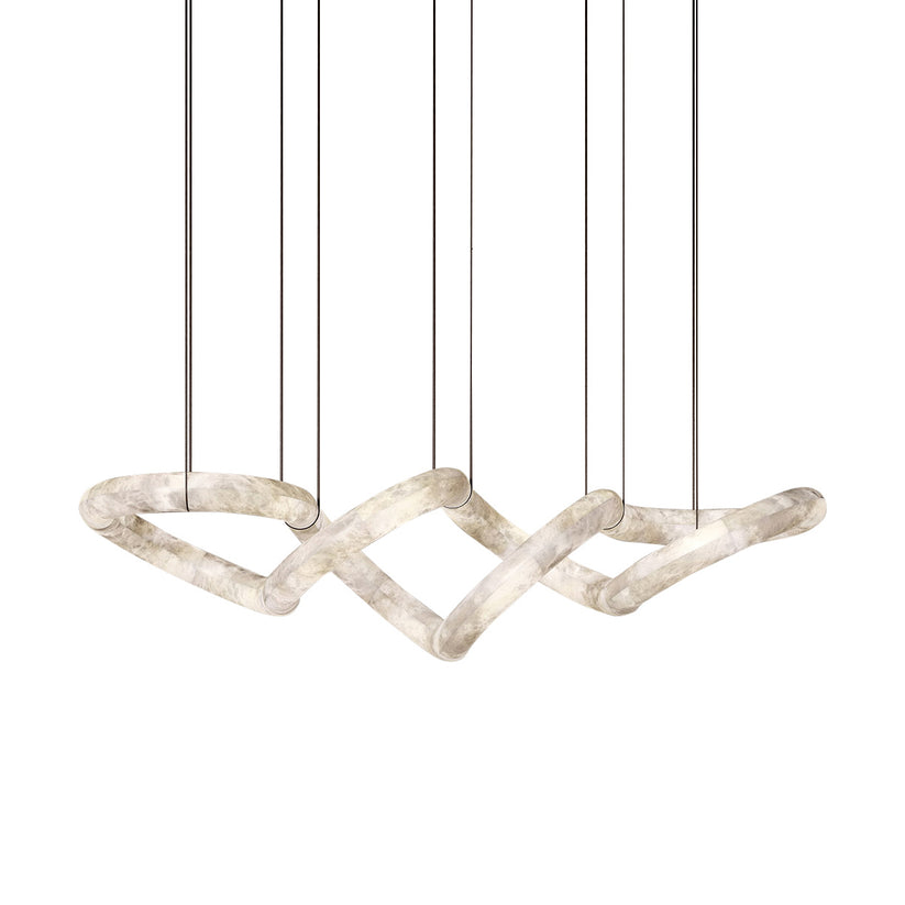 Mithos Curved Alabaster Pendant Light-Neutral Decor