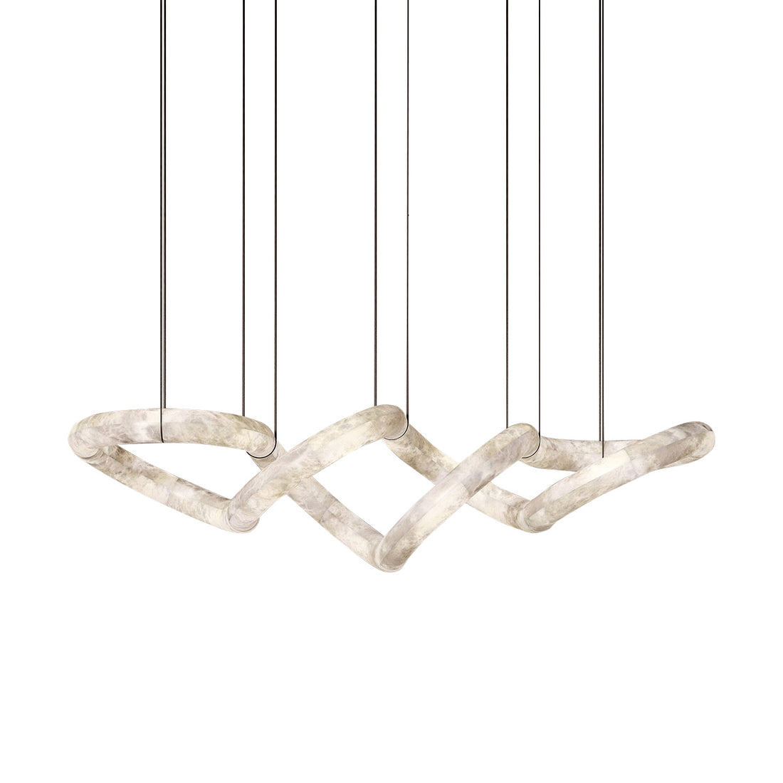Mithos Curved Alabaster Pendant Light-Neutral Decor