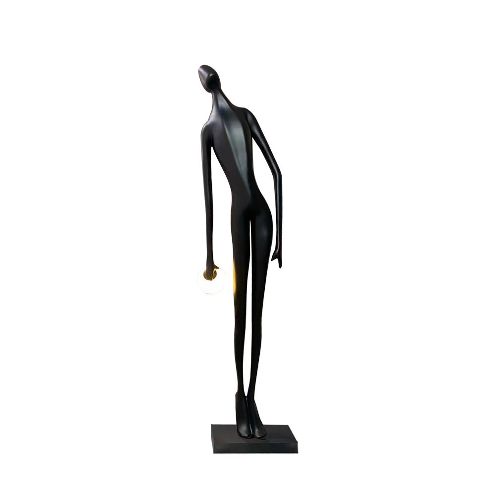 Zolirion Abstract Black Floor Lamp-Neutral Decor