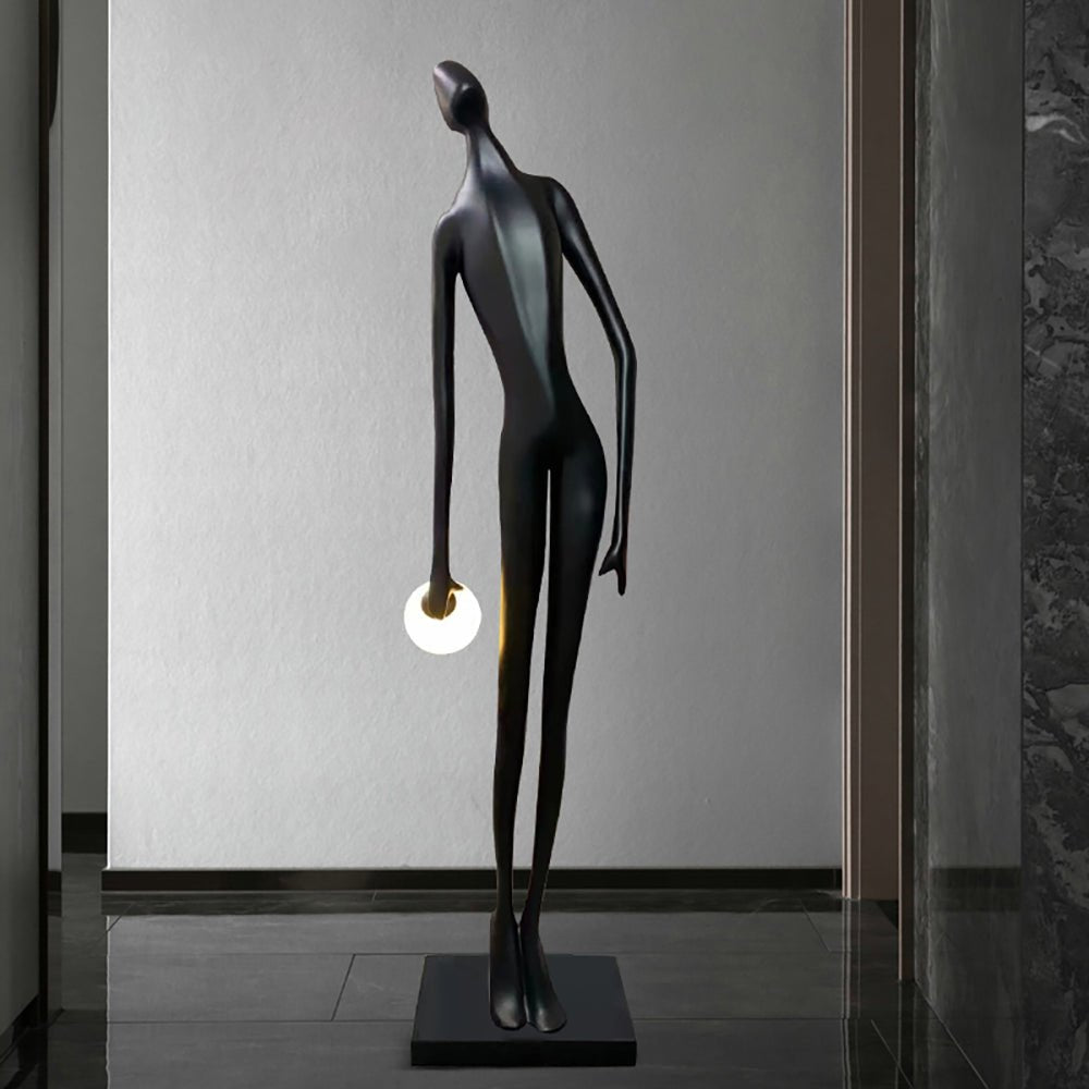 Zolirion Abstract Black Floor Lamp-Neutral Decor