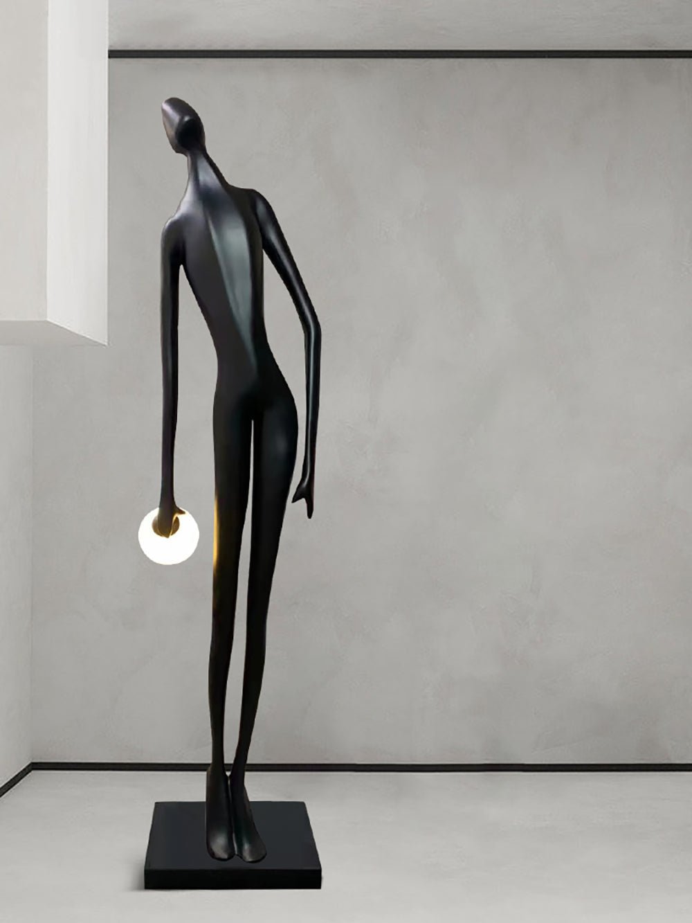 Zolirion Abstract Black Floor Lamp-Neutral Decor