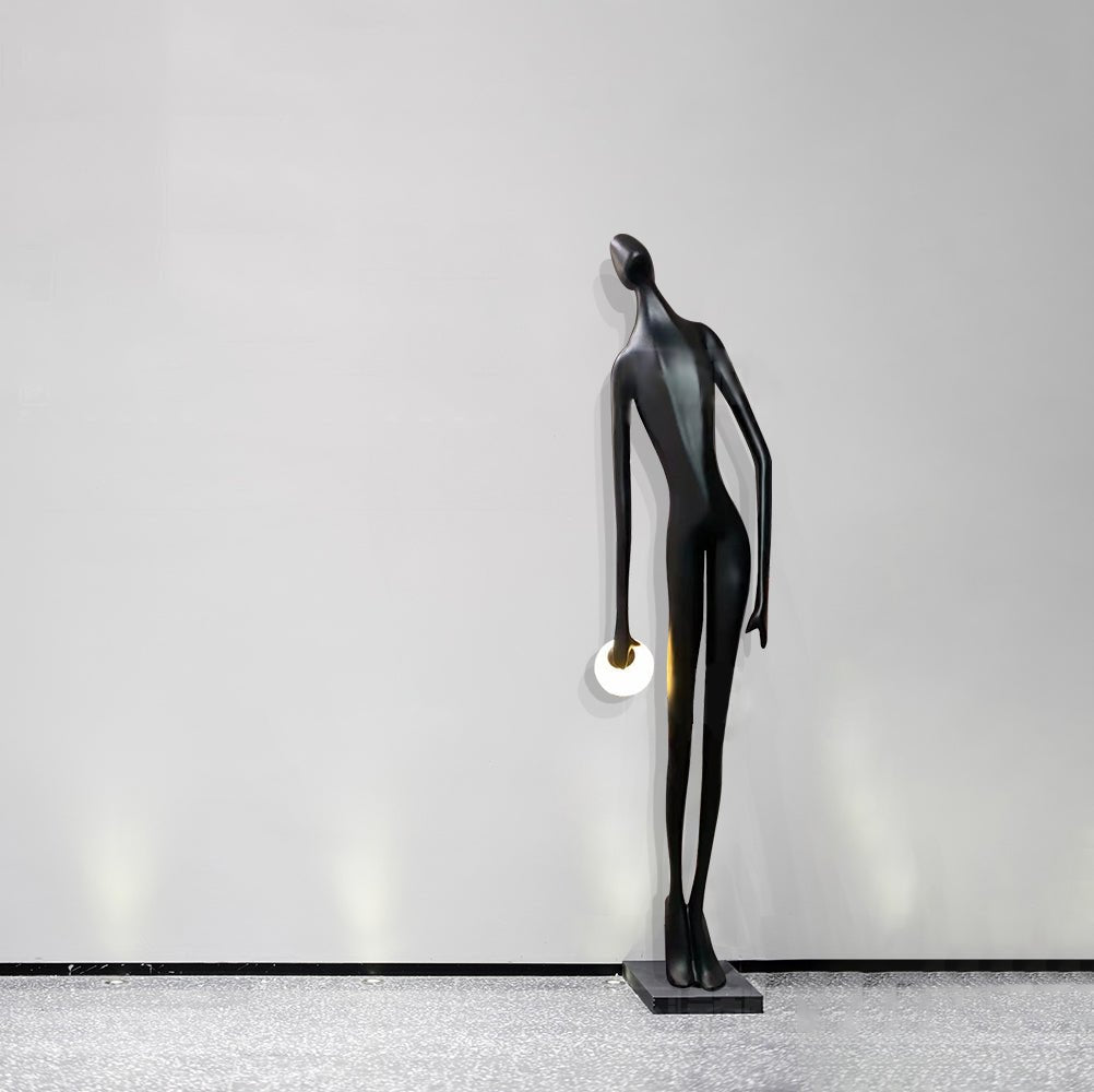 Zolirion Abstract Black Floor Lamp-Neutral Decor