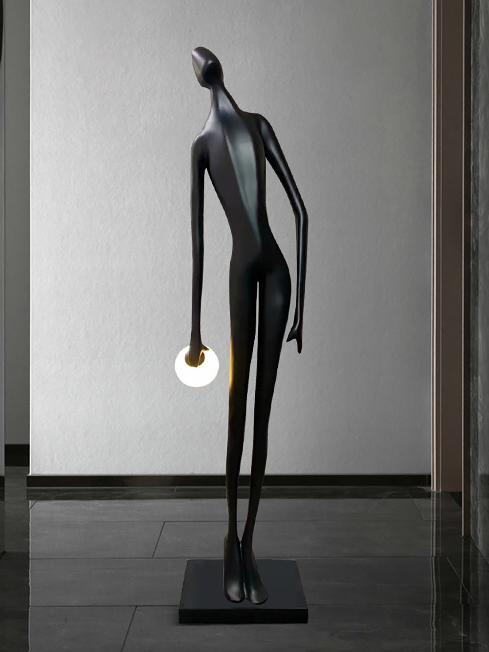 Zolirion Abstract Black Floor Lamp-Neutral Decor