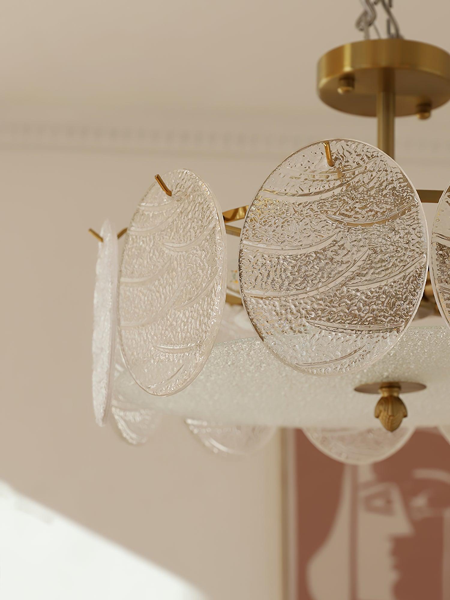 Lirixy Ceiling Lamp with Gold Finish and Ribbed Glass-Neutral Decor