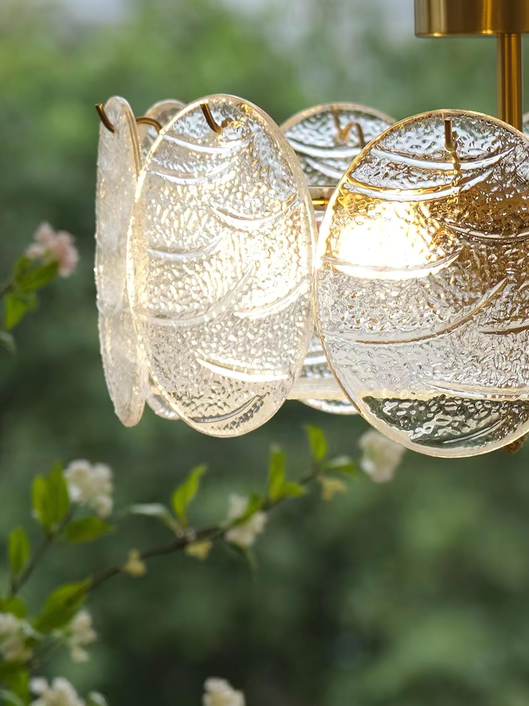 Lirixy Ceiling Lamp with Gold Finish and Ribbed Glass-Neutral Decor