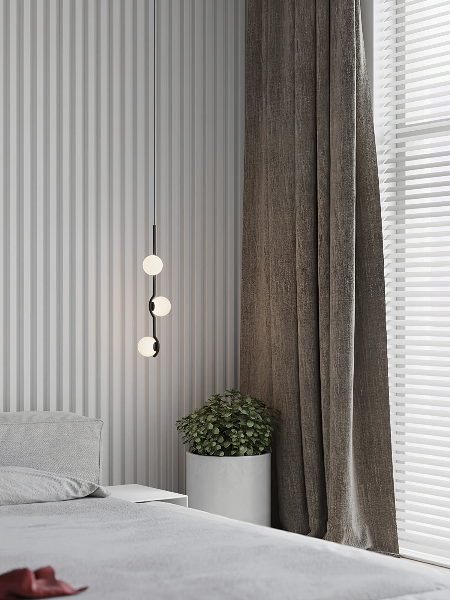 Elvian Chandelier White Globe Brass Minimalist-Neutral Decor