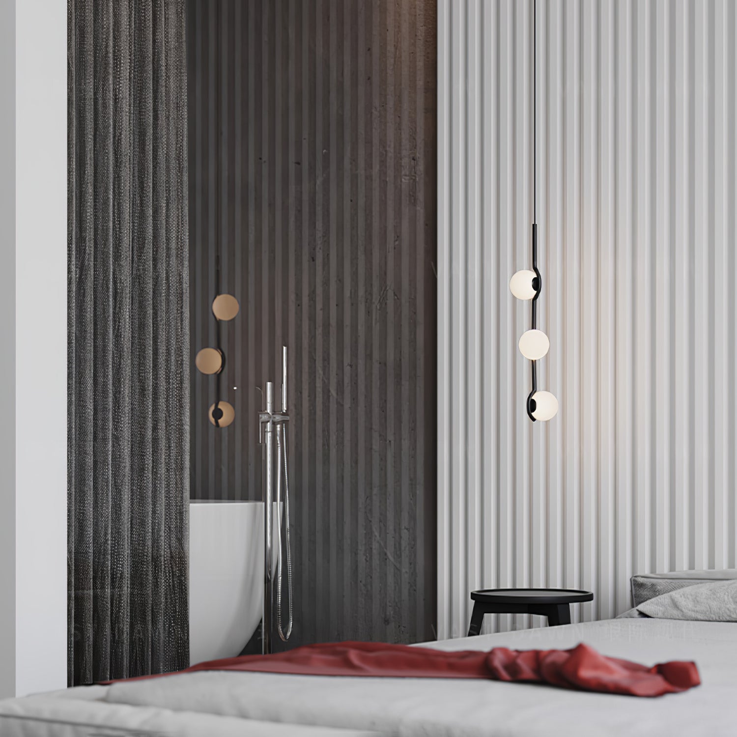 Elvian Chandelier White Globe Brass Minimalist-Neutral Decor