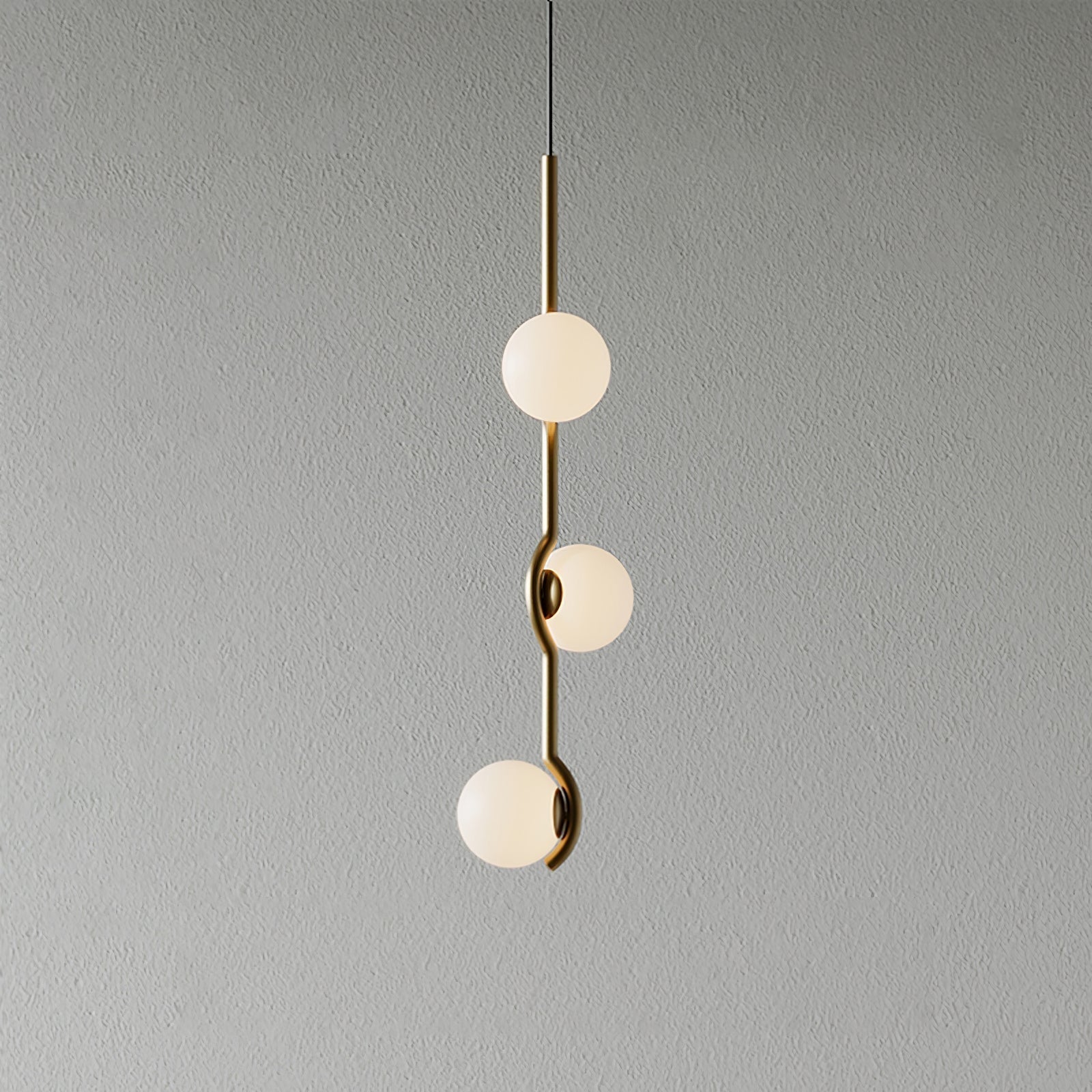 Elvian Chandelier White Globe Brass Minimalist-Neutral Decor