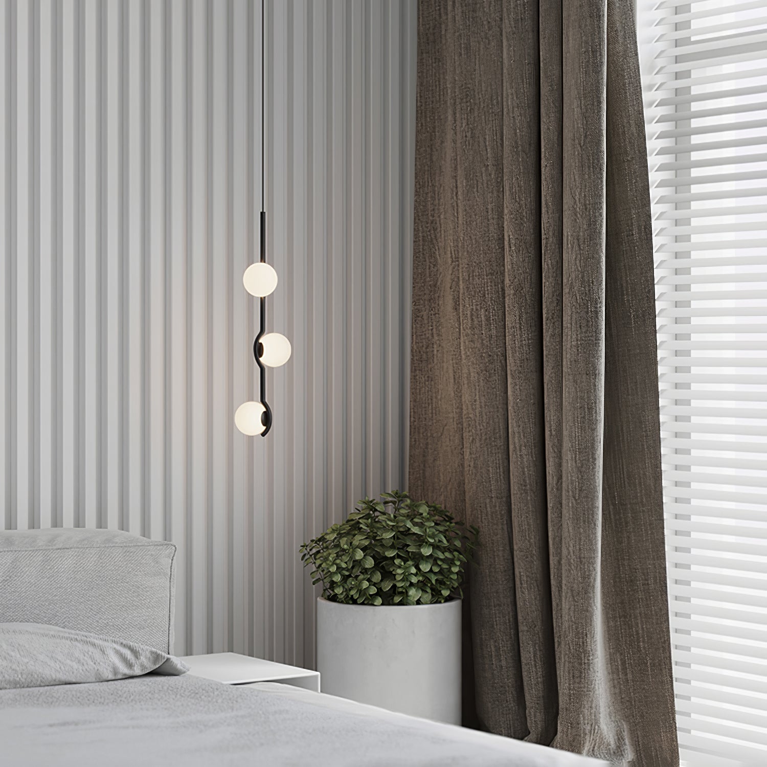 Fayno White Globe Chandelier