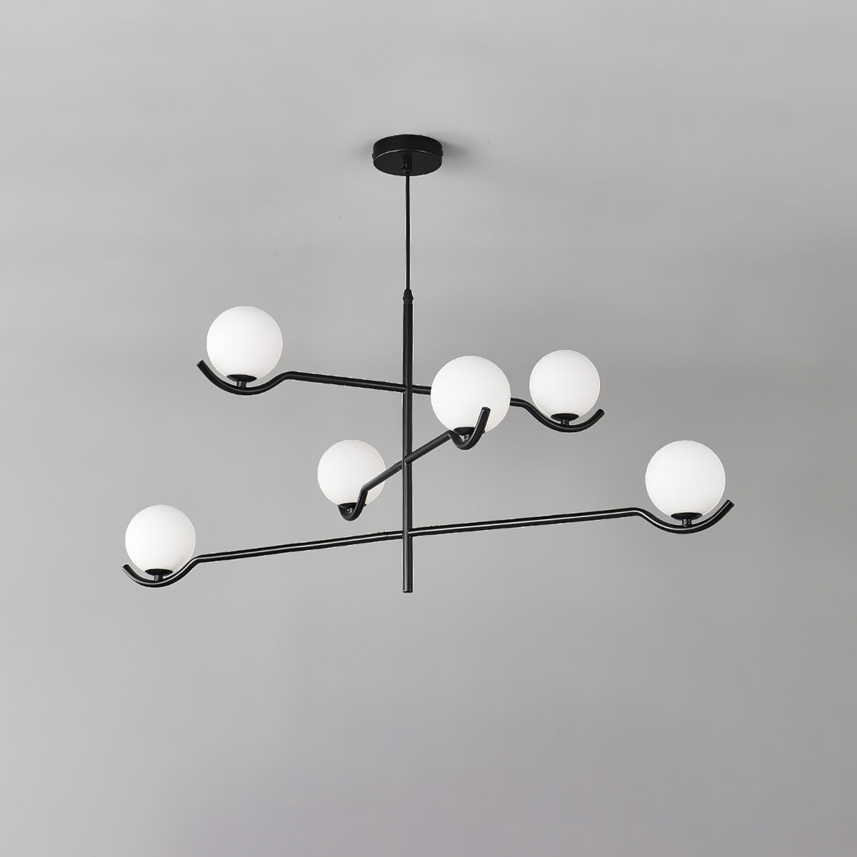 Fayno White Globe Chandelier