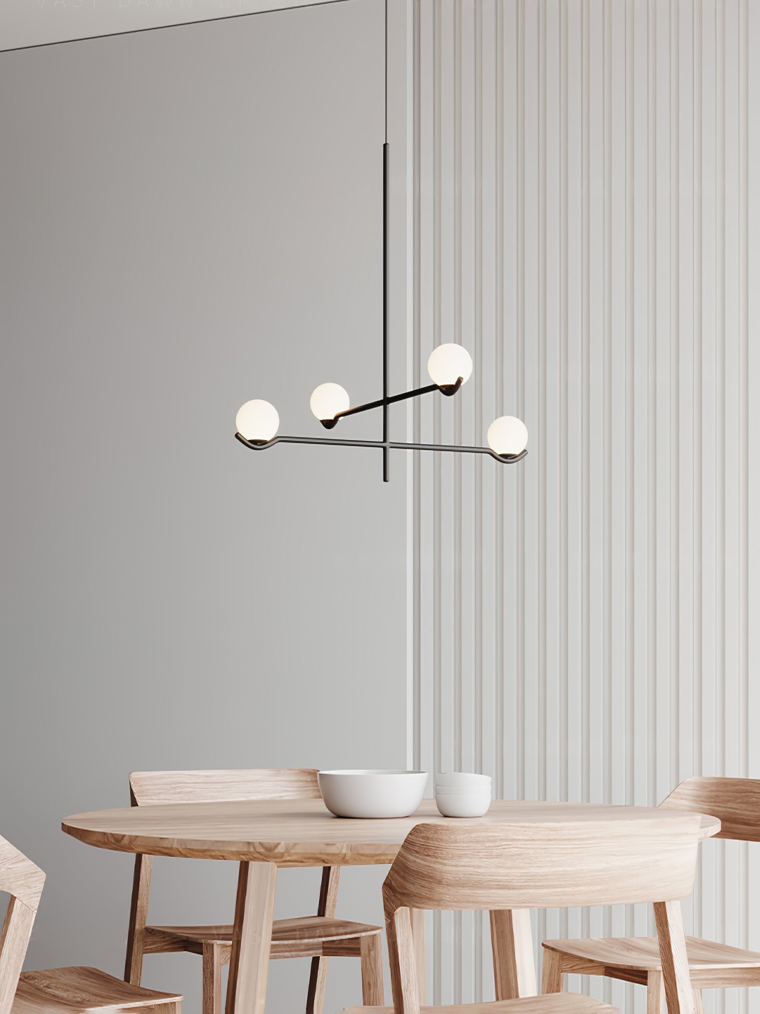 Fayno White Globe Chandelier