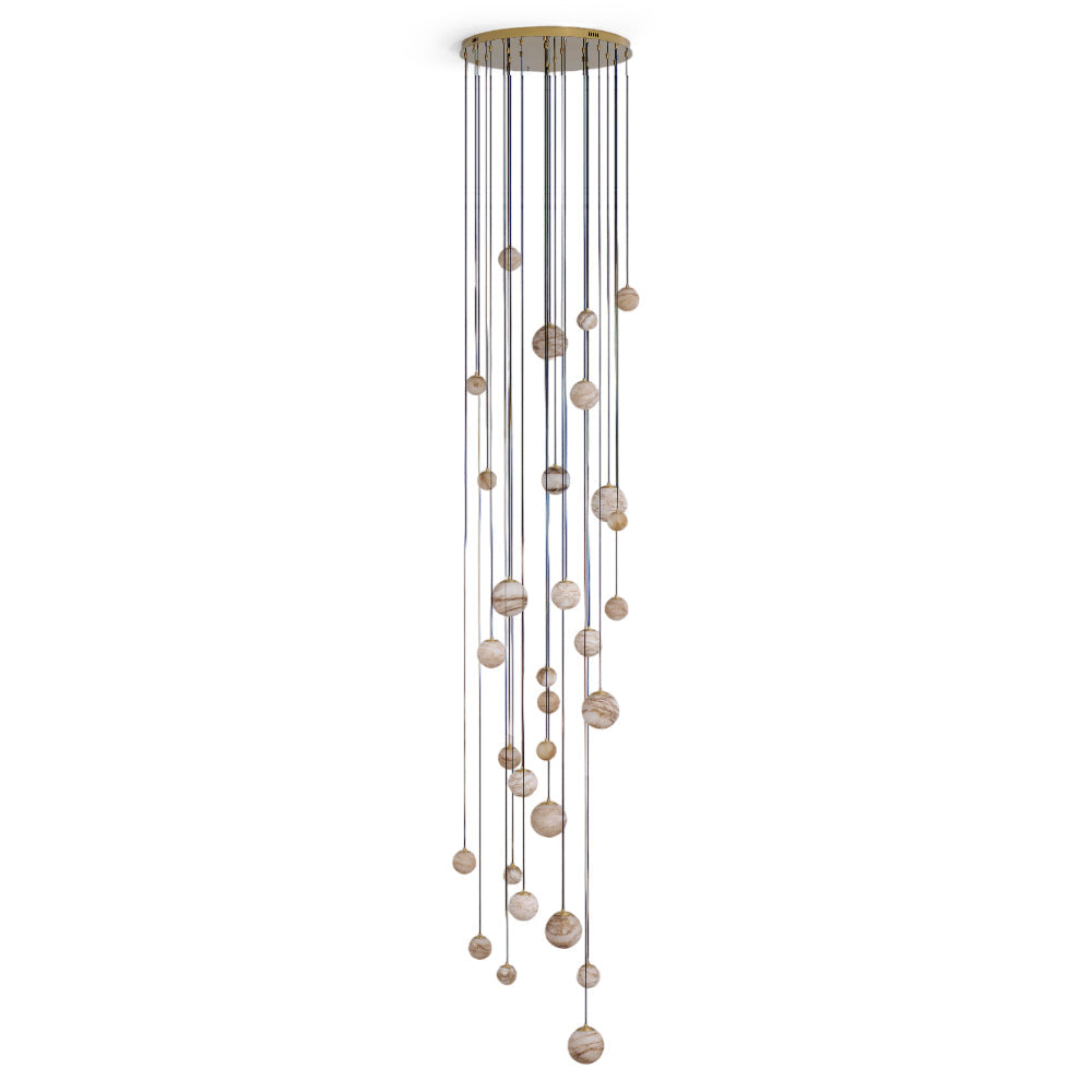 Sultana Chandelier Alabaster Cluster Orb Cascade