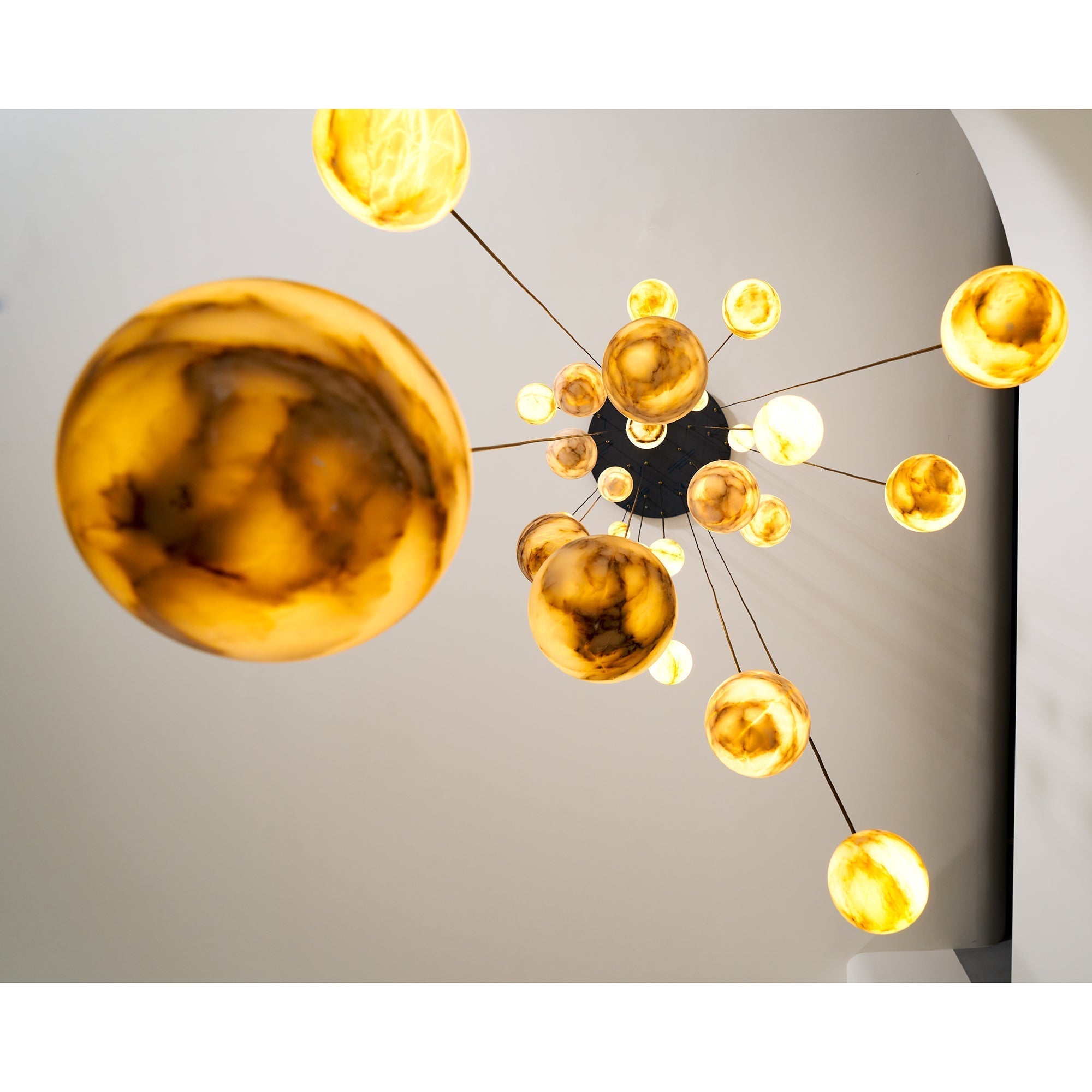 Sultana Chandelier Alabaster Cluster Orb Cascade