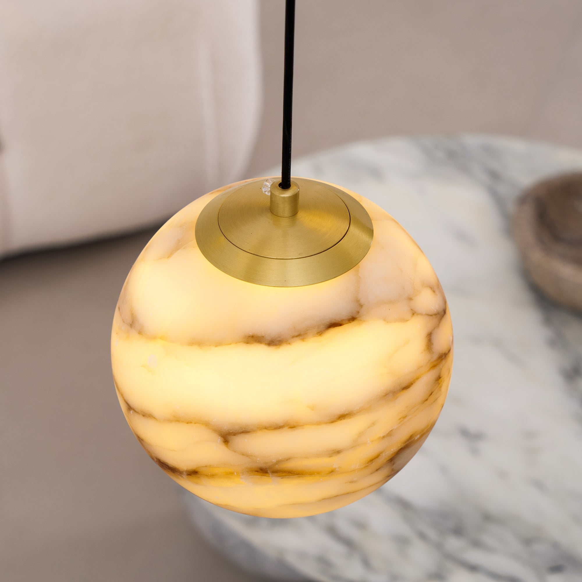 Sultana Chandelier Alabaster Cluster Orb Cascade