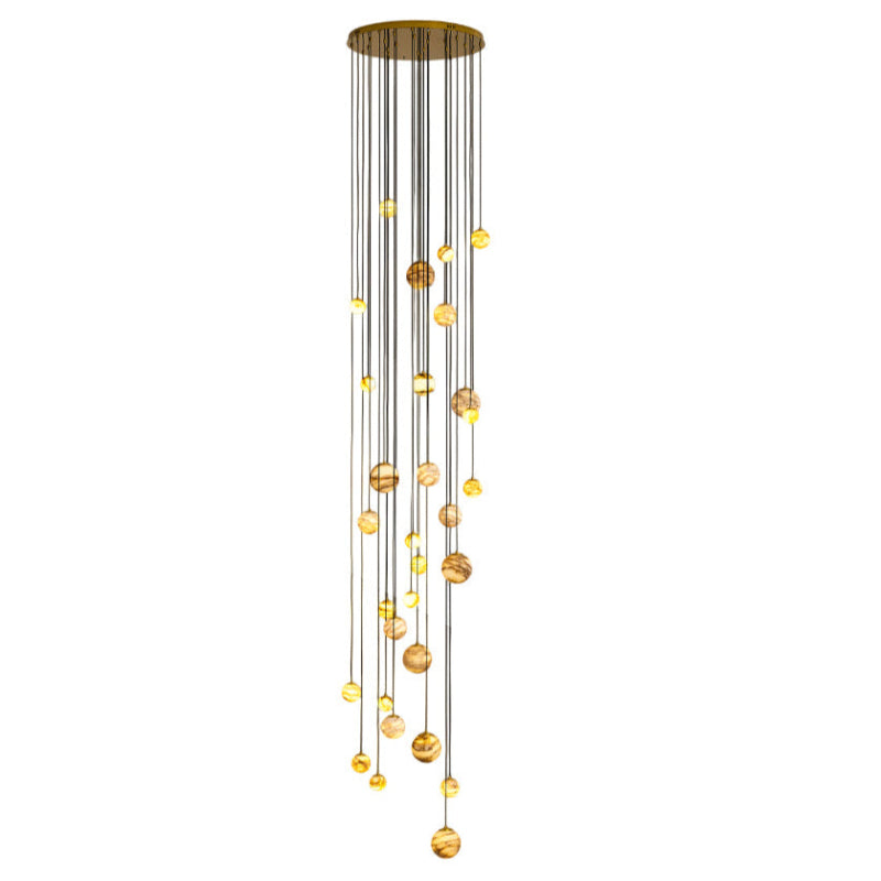 Sultana Chandelier Alabaster Cluster Orb Cascade