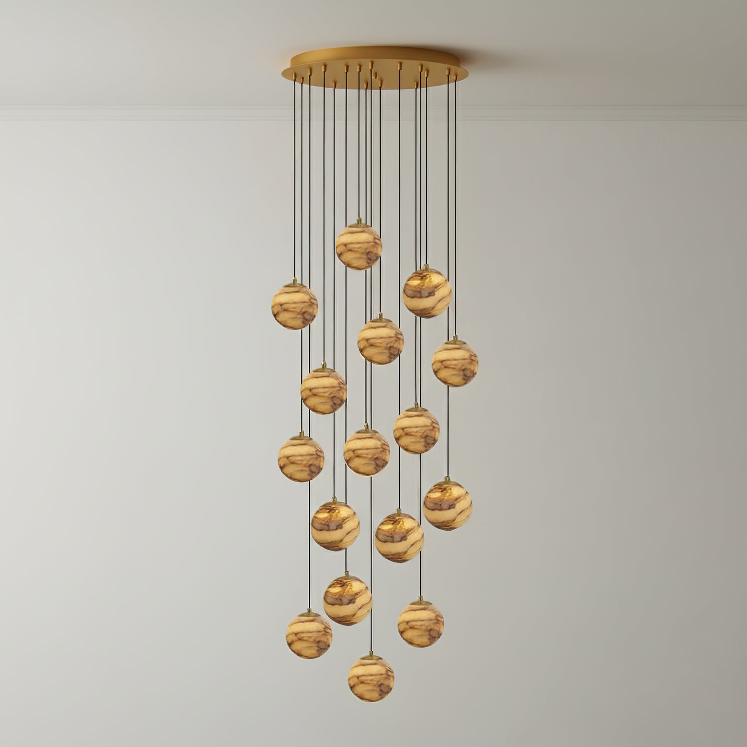 Sultana Alabaster Cluster Chandelier-Neutral Decor