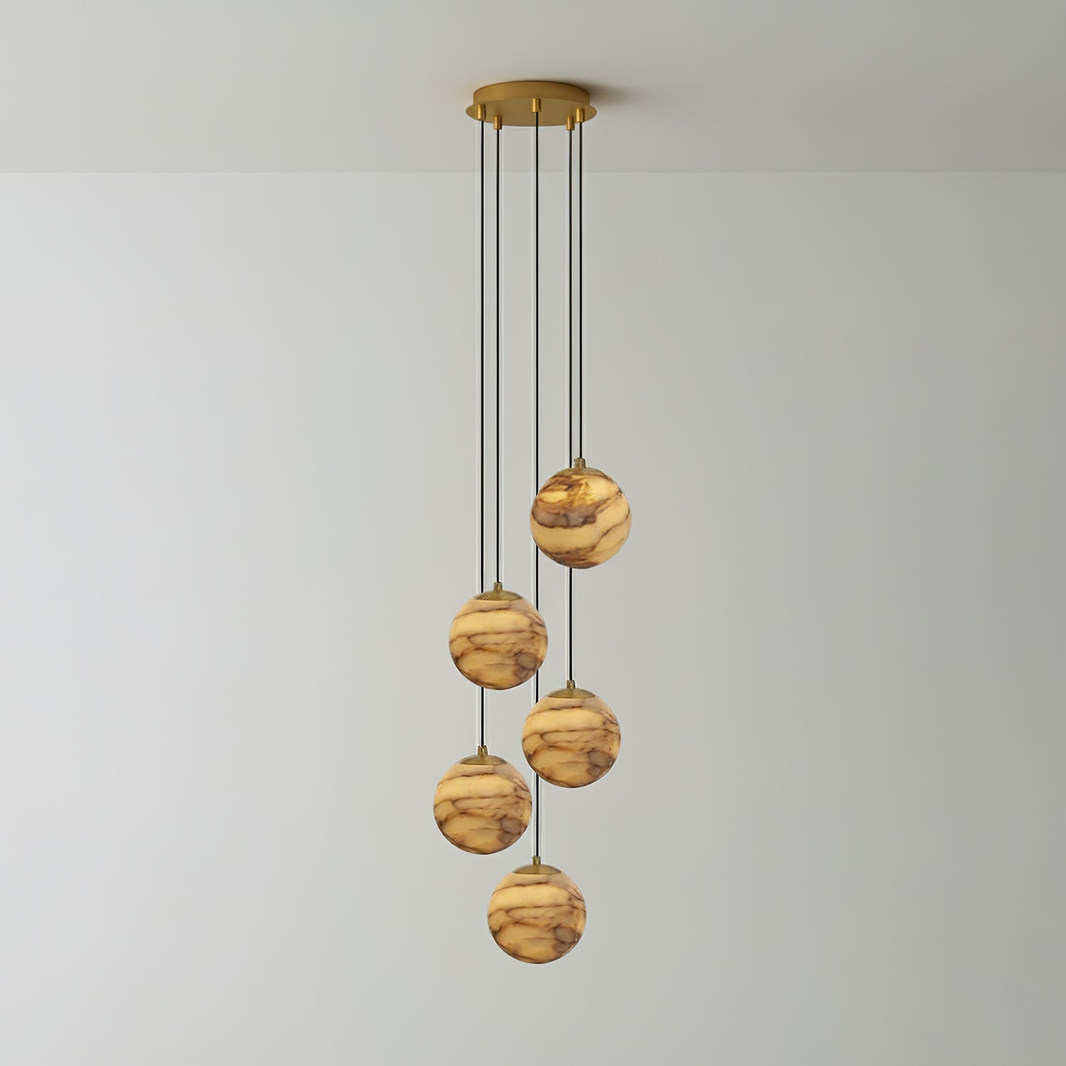 Sultana Alabaster Cluster Chandelier-Neutral Decor