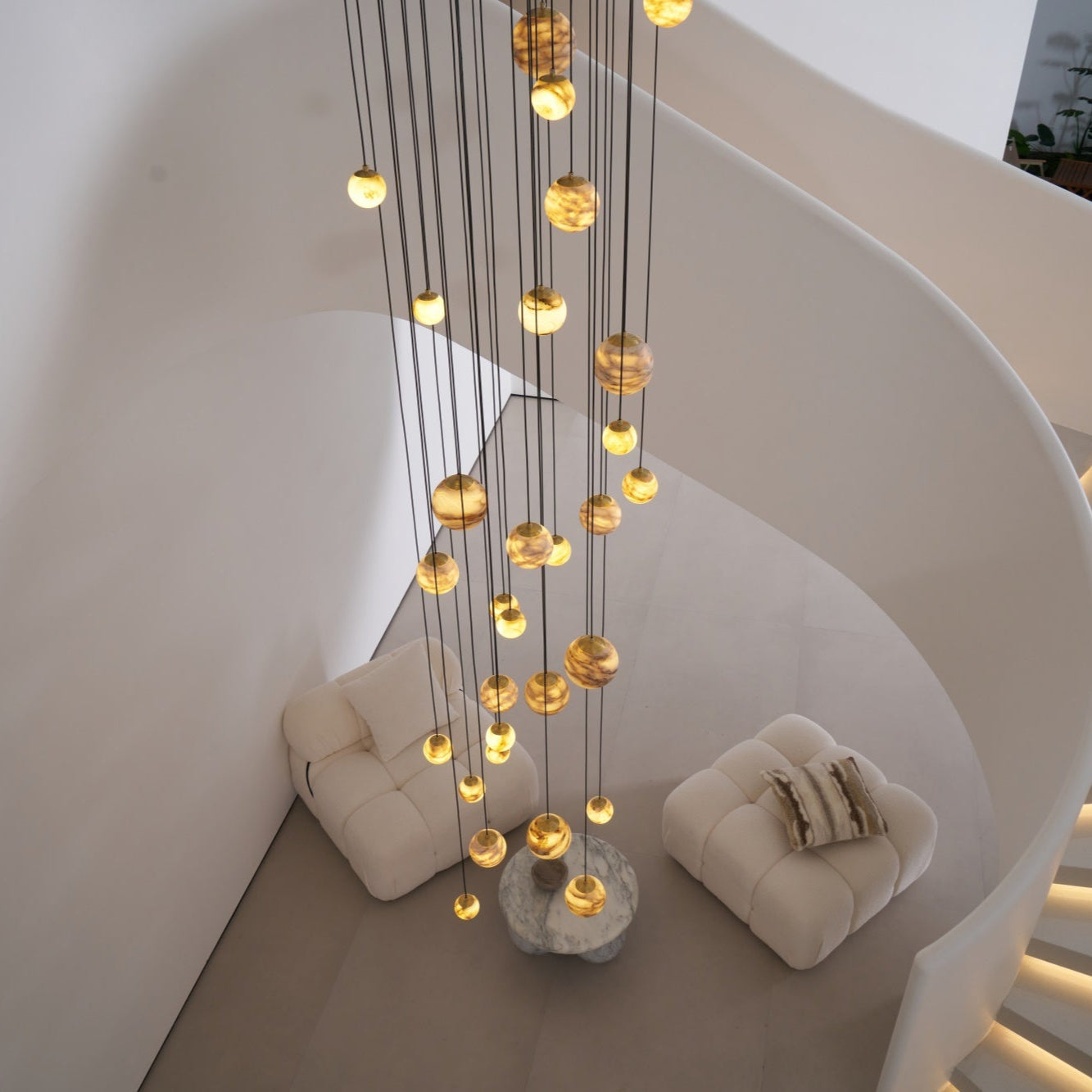 Sultana Alabaster Cluster Chandelier-Neutral Decor