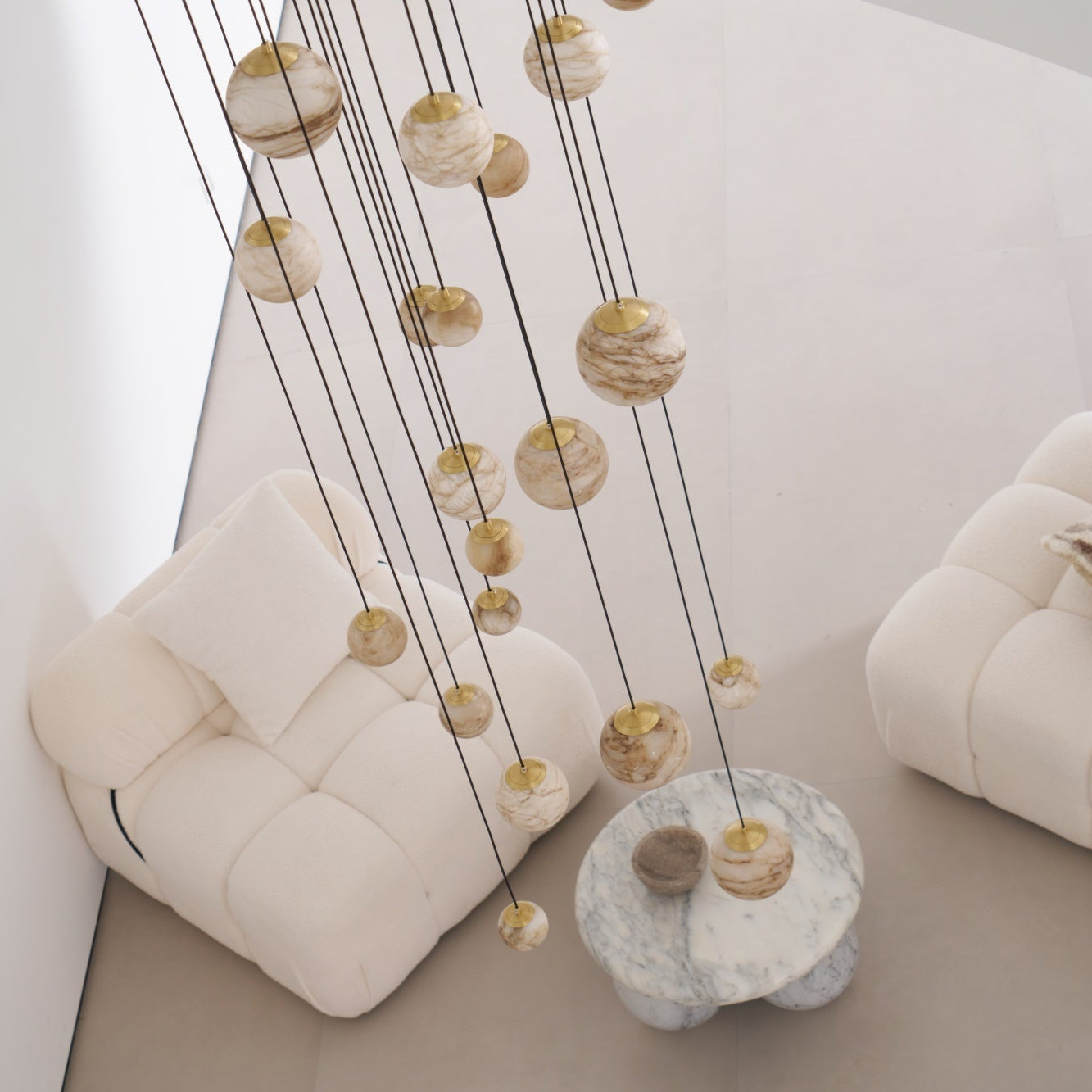 Sultana Alabaster Cluster Chandelier-Neutral Decor