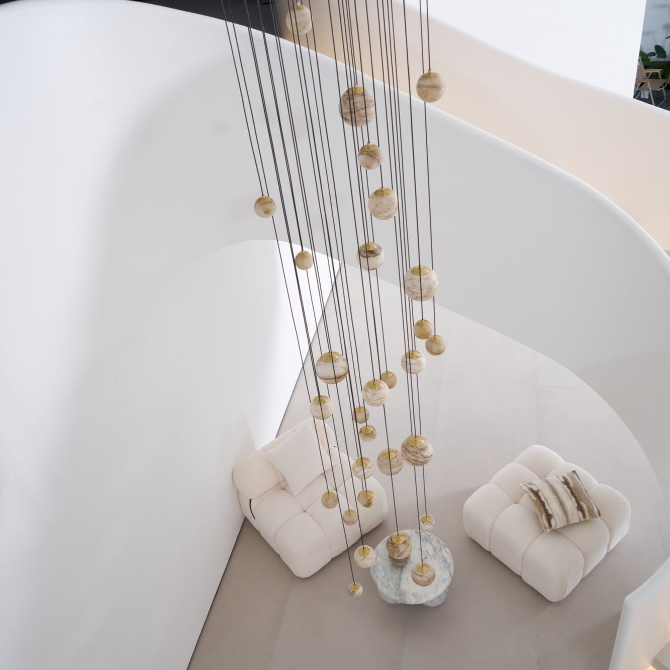Sultana Alabaster Cluster Chandelier-Neutral Decor