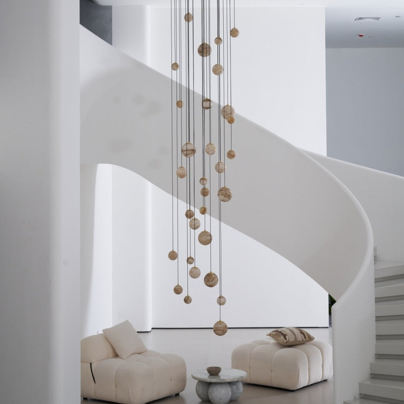 Sultana Alabaster Cluster Chandelier-Neutral Decor