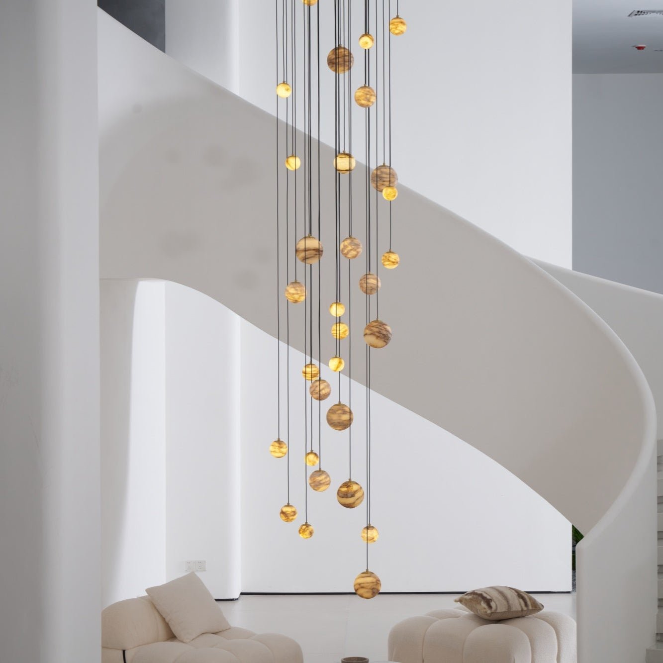 Sultana Alabaster Cluster Chandelier-Neutral Decor