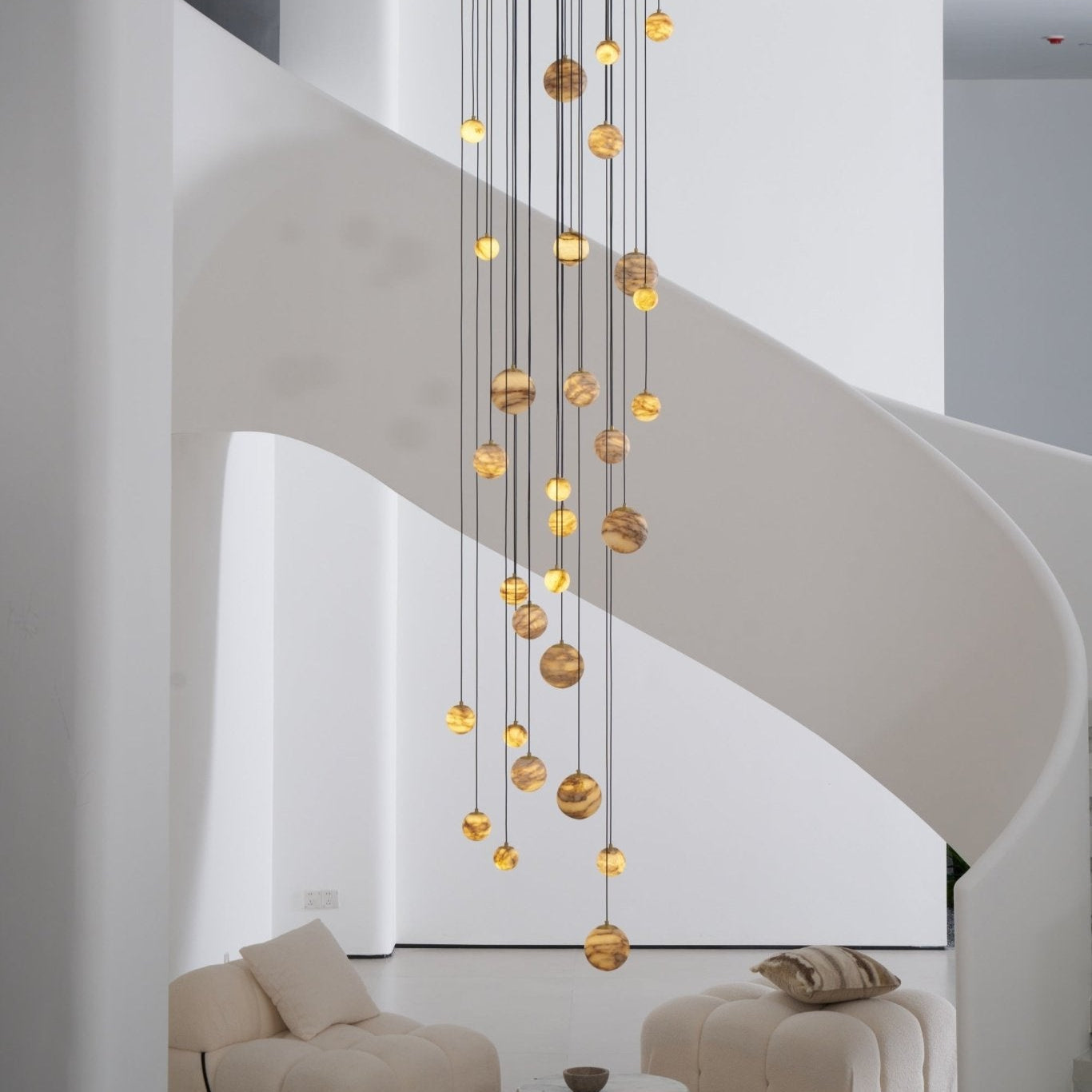 Sultana Alabaster Cluster Chandelier-Neutral Decor