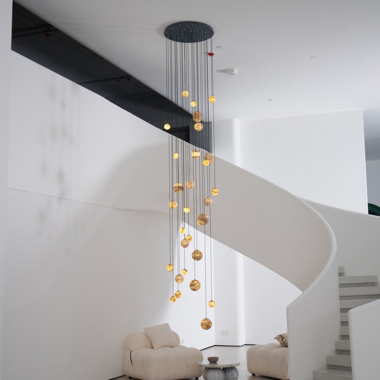 Sultana Alabaster Cluster Chandelier-Neutral Decor