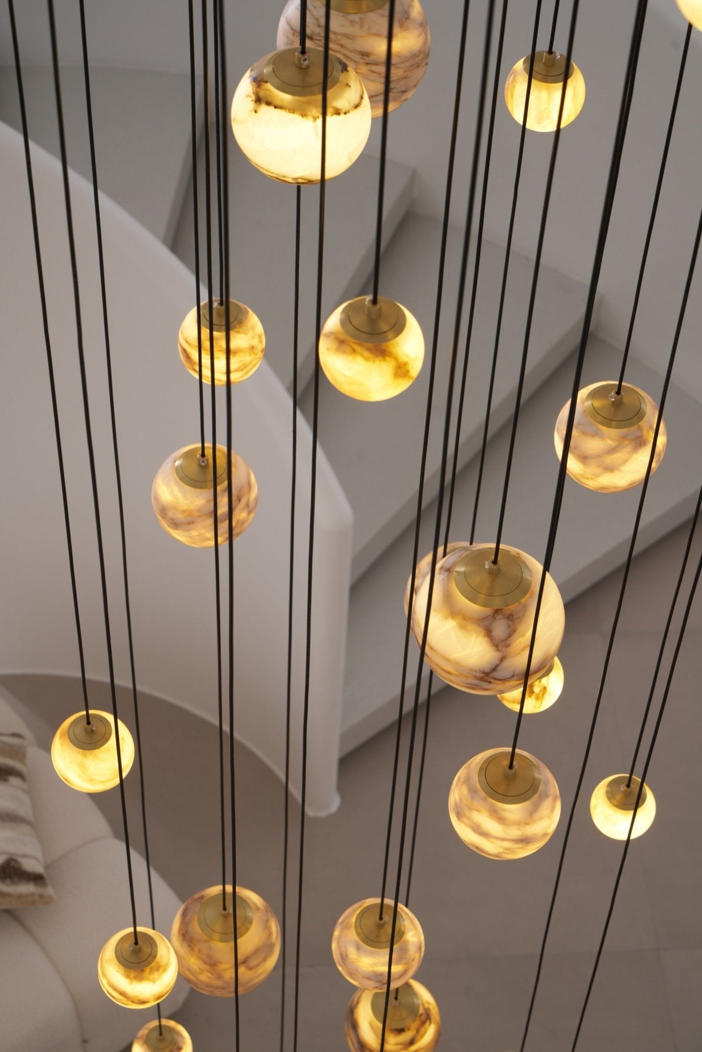 Sultana Alabaster Cluster Chandelier-Neutral Decor