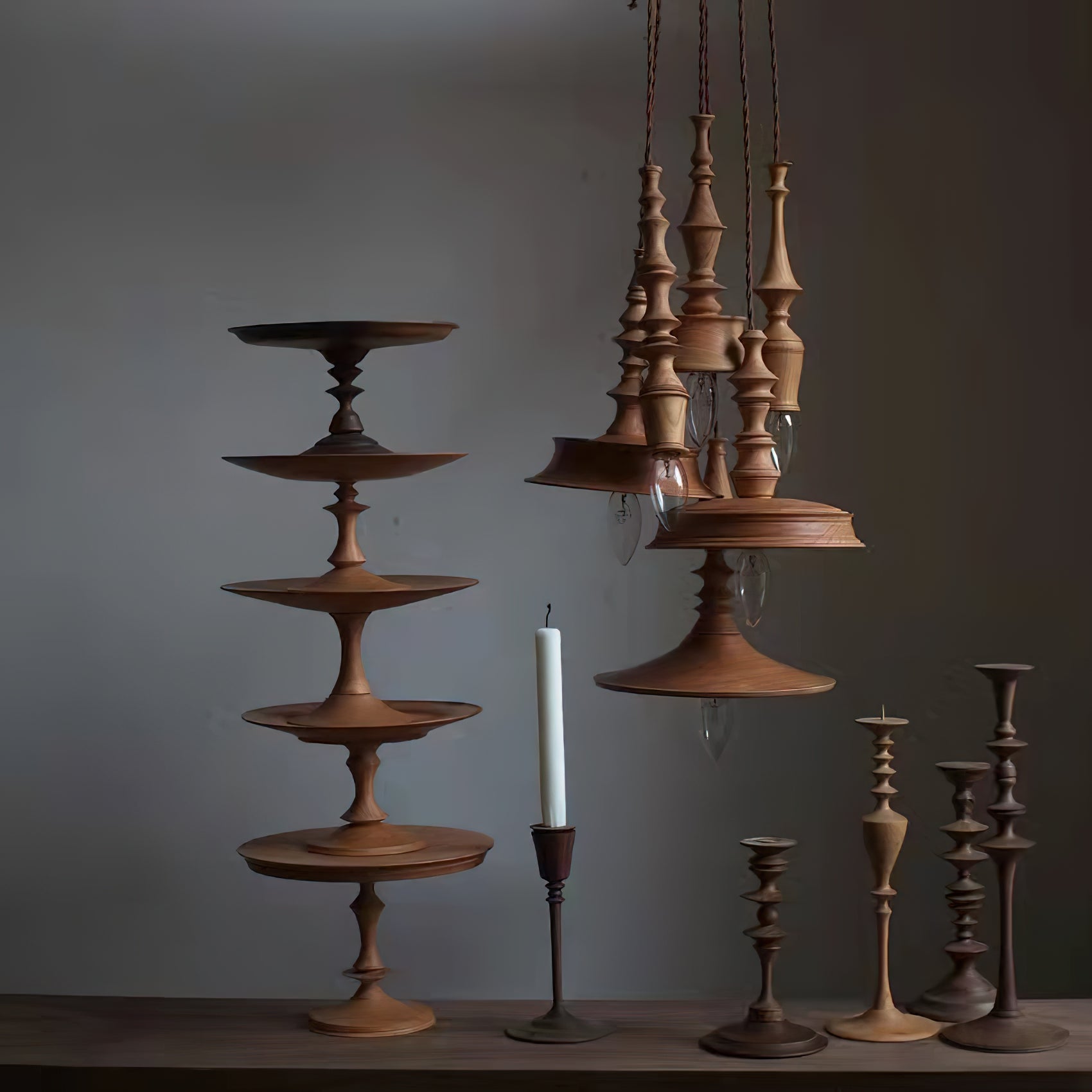 Tessira Wood Industrial Pendant Lamp-Neutral Decor